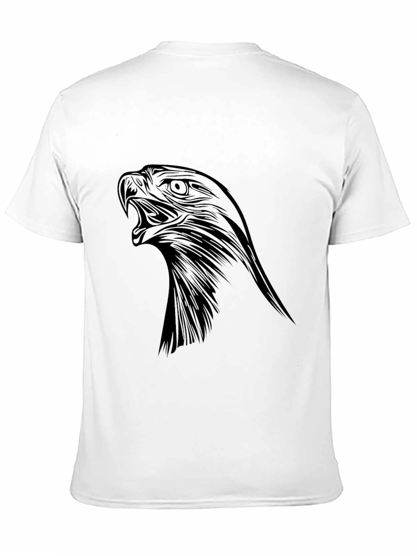 Mens Black Eagle Graphic Tee - Bold Statement Shirt