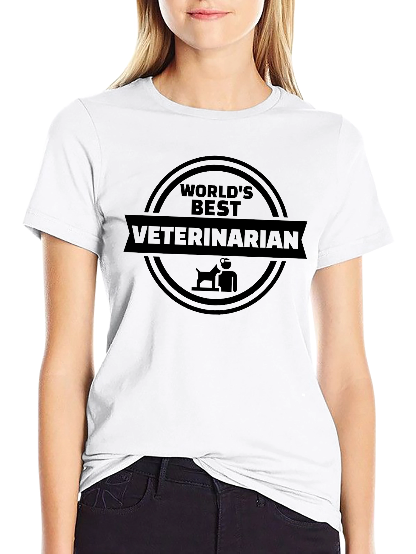 Worlds Best Veterinarian Black T-Shirt