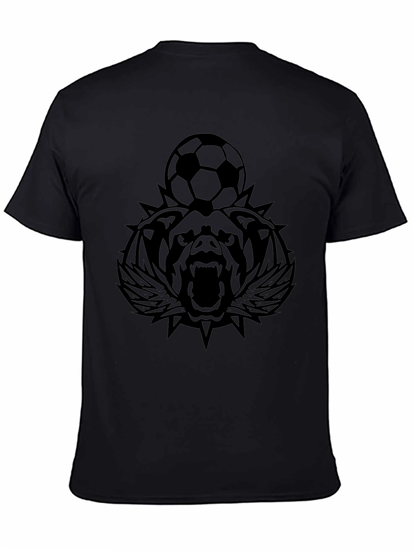 Bear Soccer Black T-Shirt