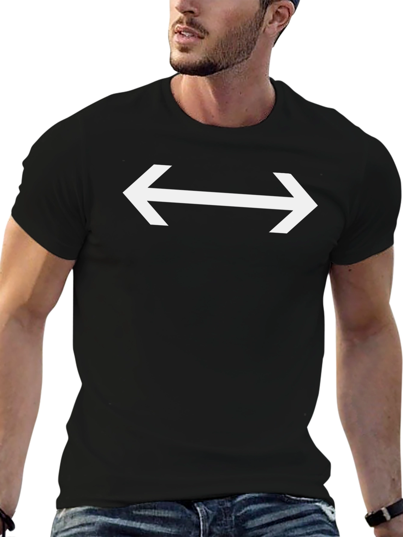 Arrow T-Shirt: Direct Style in Black