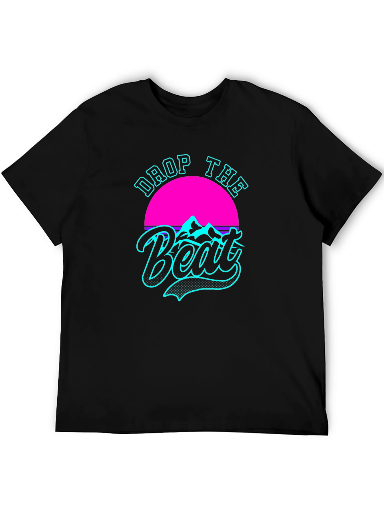 Retro Drop The Beat Black T-Shirt