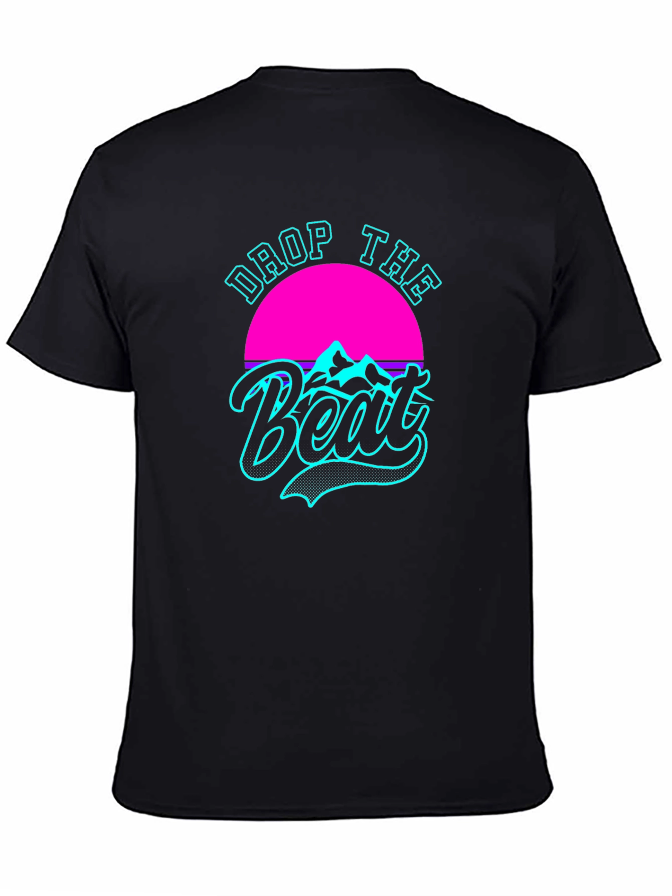 Retro Drop The Beat Black T-Shirt
