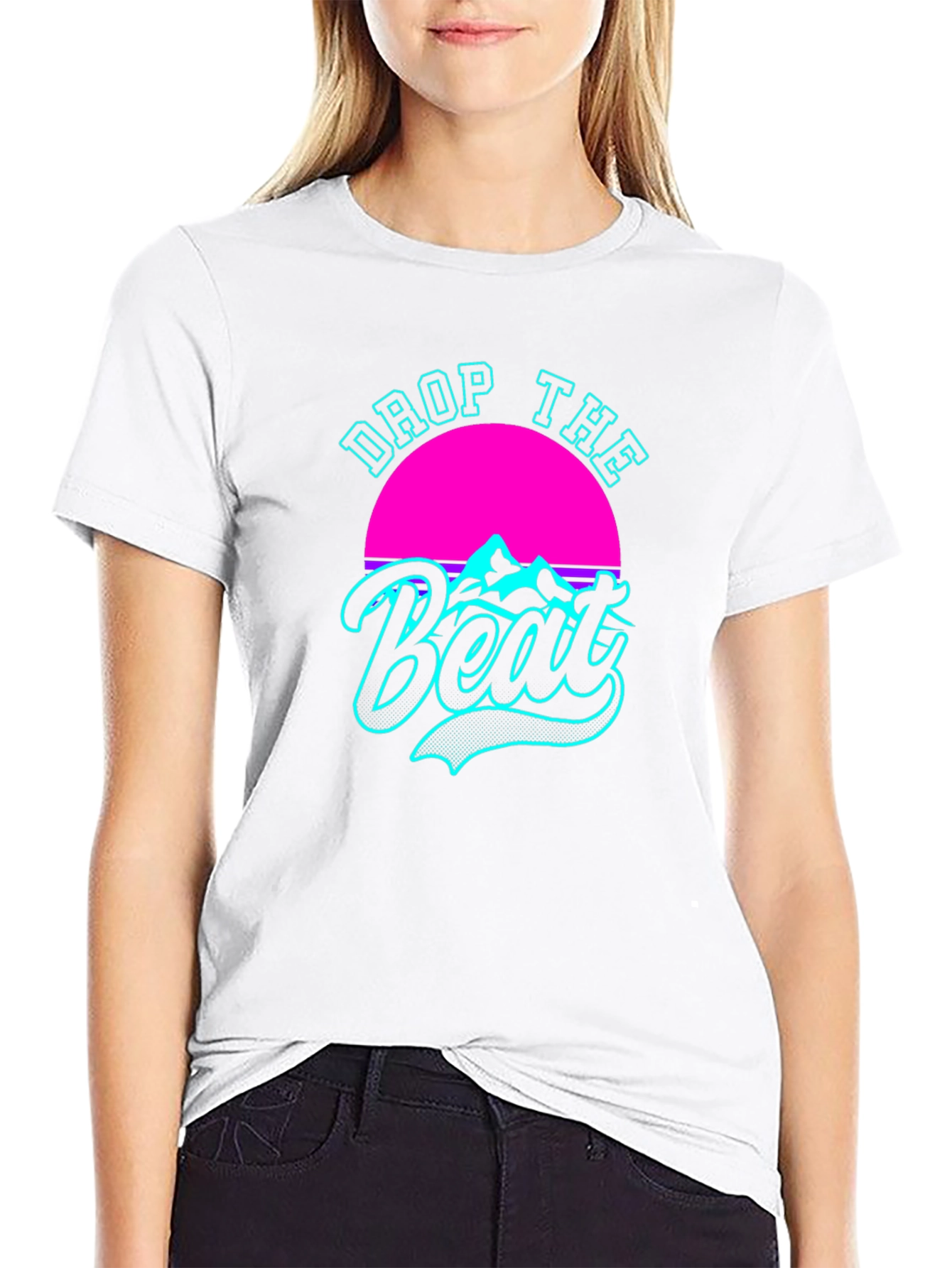 Retro Drop The Beat Black T-Shirt
