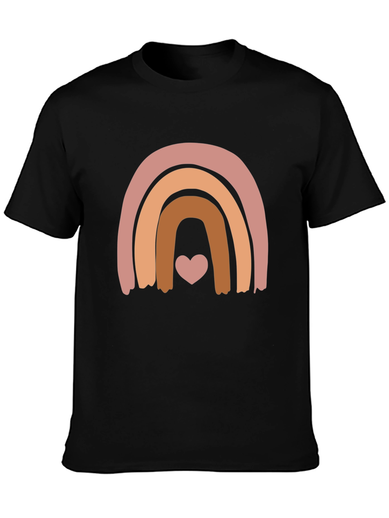 Boho Rainbow Heart Graphic Tee