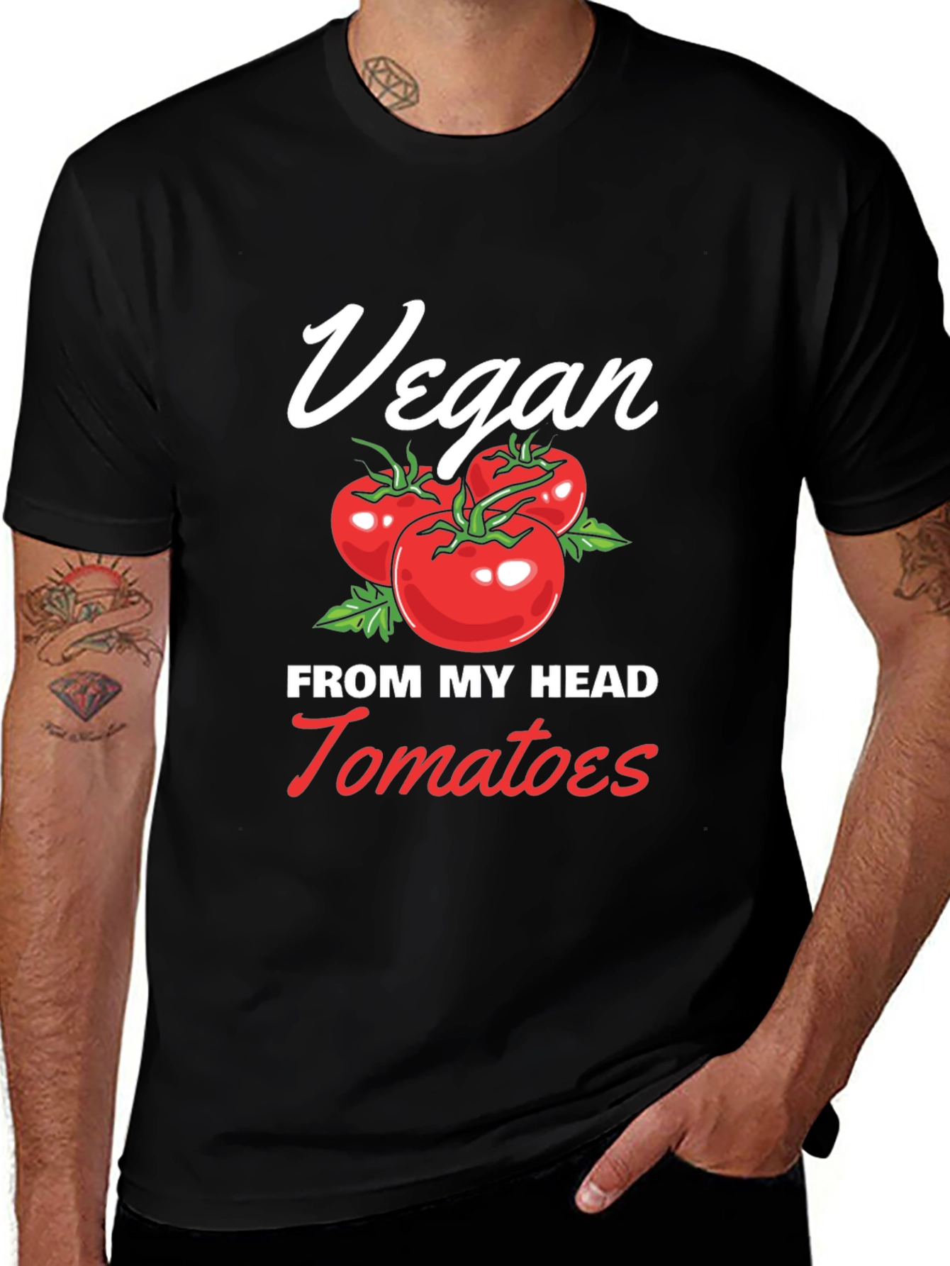 Vegan From My Head Tomatoes T-Shirt