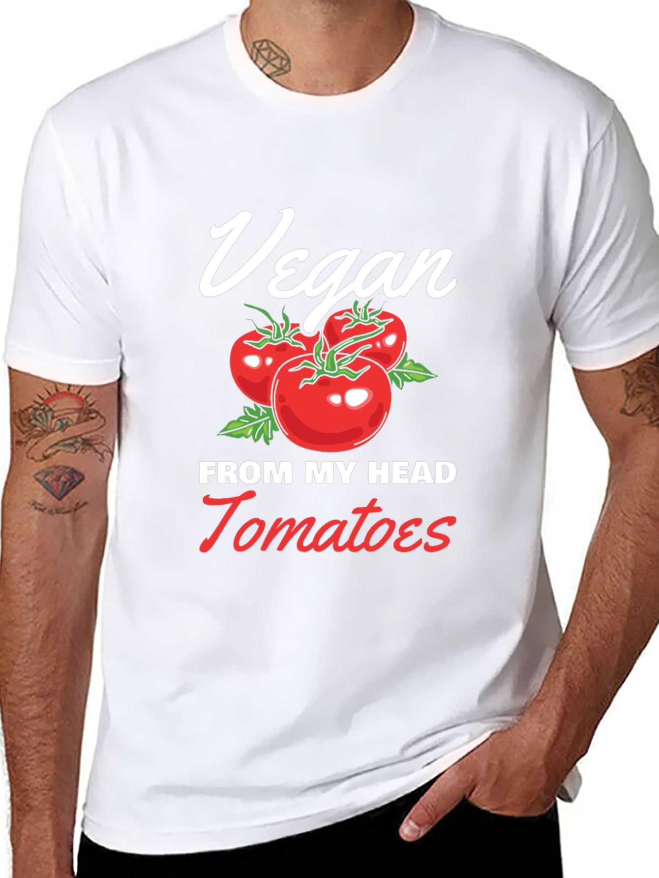 Vegan From My Head Tomatoes T-Shirt