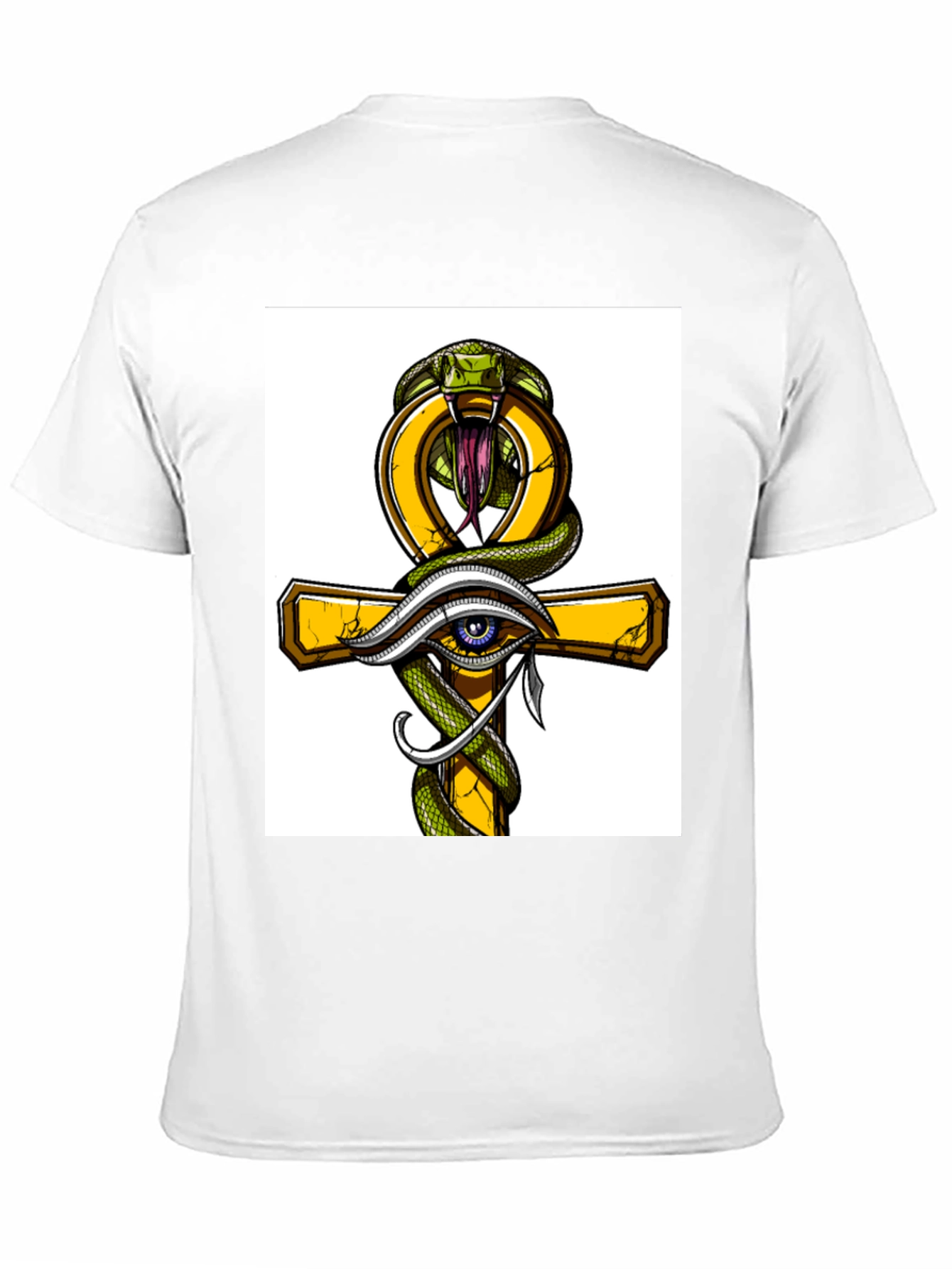 Ankh Snake & Eye T-Shirt - Stylish Graphic Tee