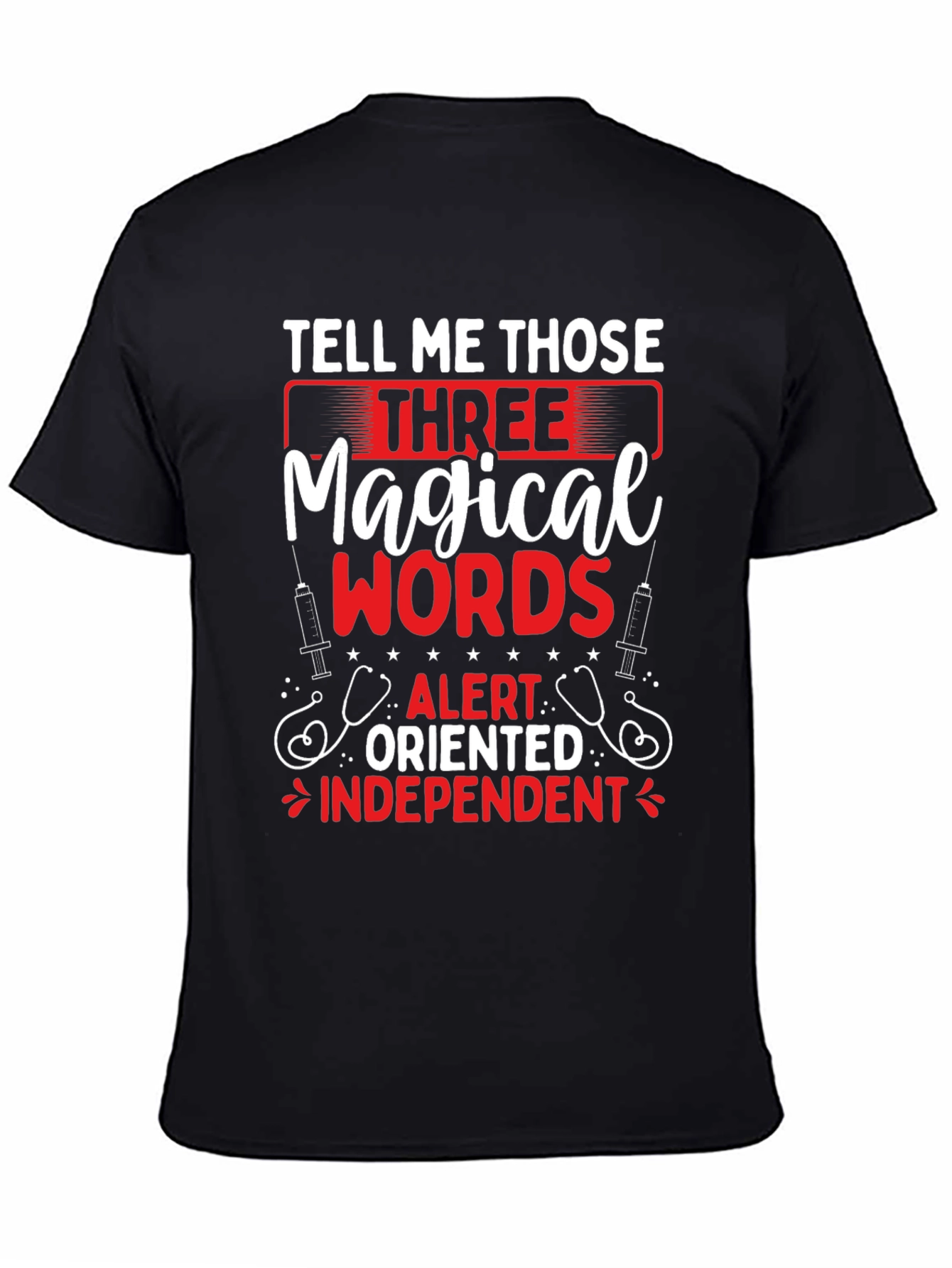 Magical Words Nurse T-Shirt - Black