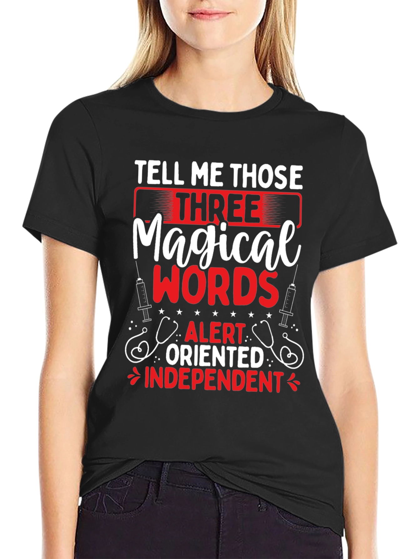 Magical Words Nurse T-Shirt - Black