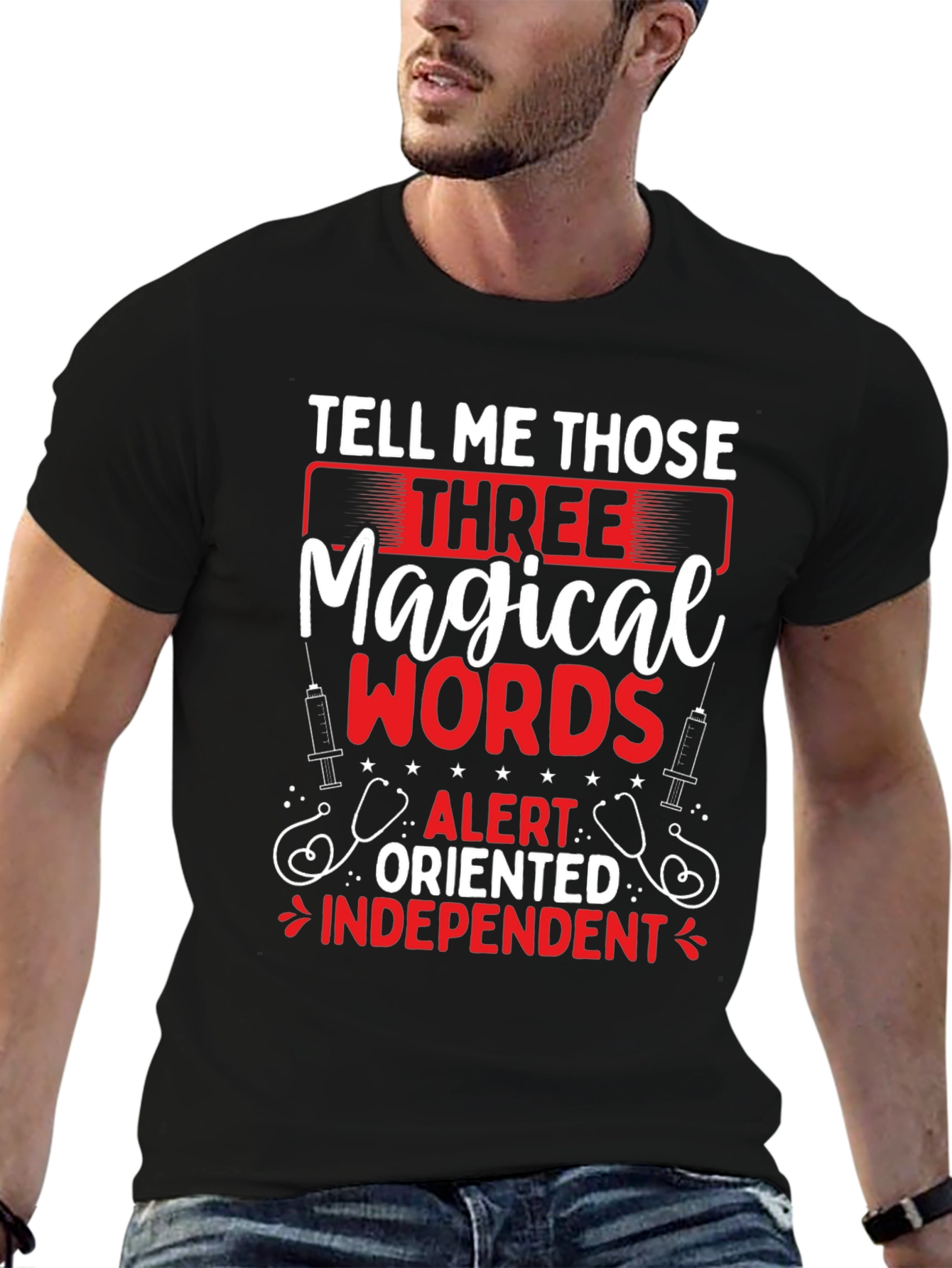 Magical Words Nurse T-Shirt - Black