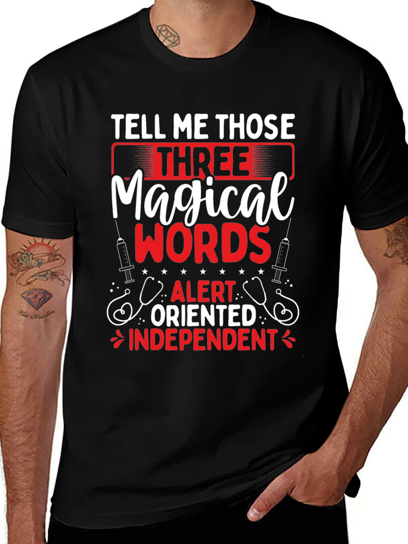 Magical Words Nurse T-Shirt - Black