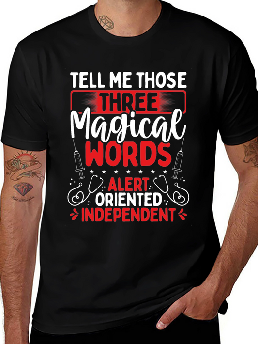 Magical Words Nurse T-Shirt - Black