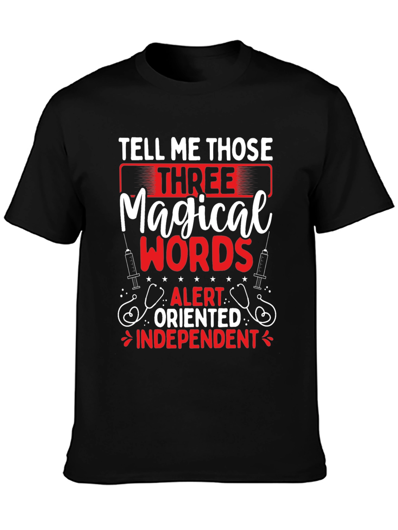Magical Words Nurse T-Shirt - Black
