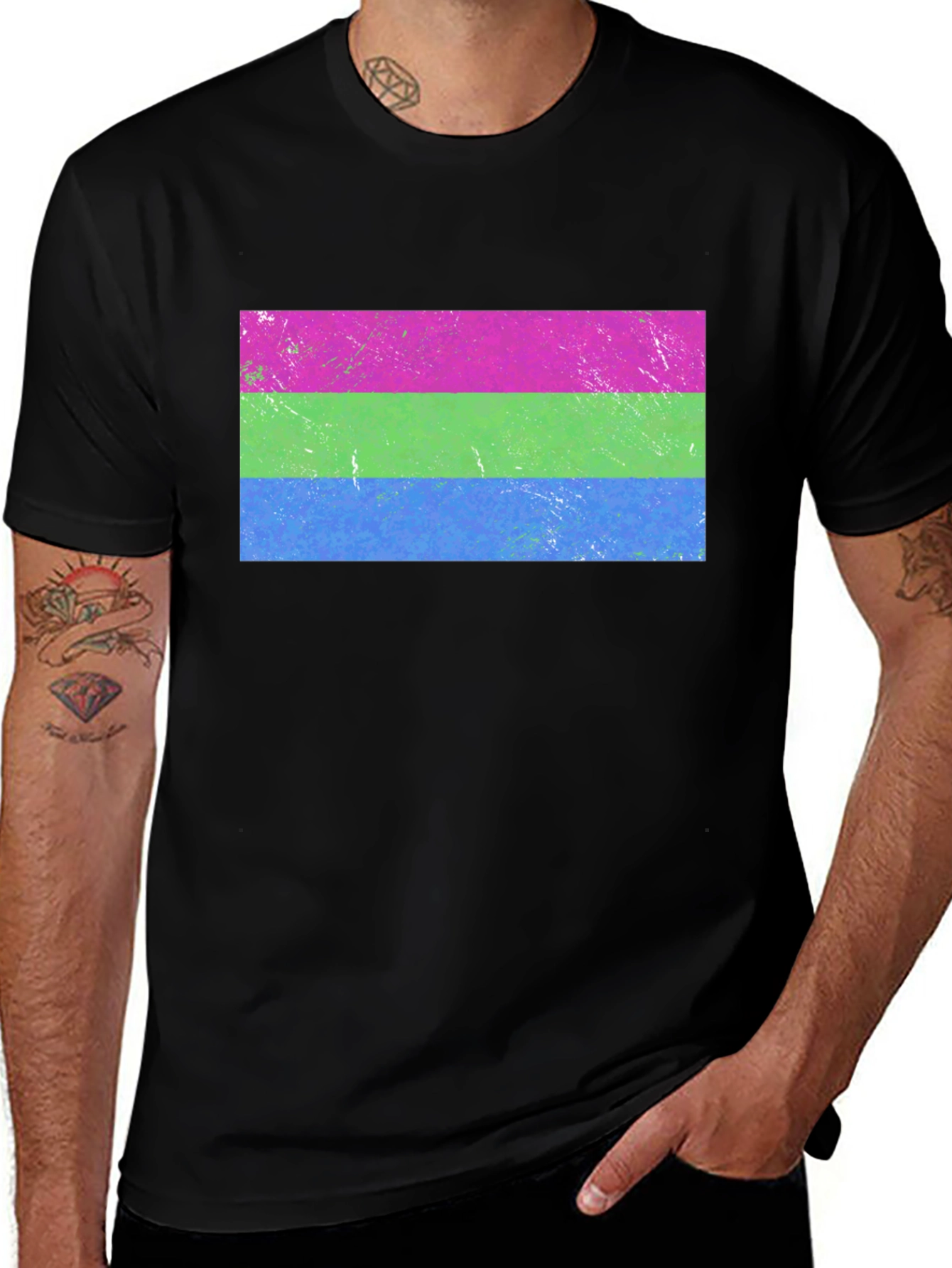 Pansexual Pride Flag Graphic Tee - Unisex