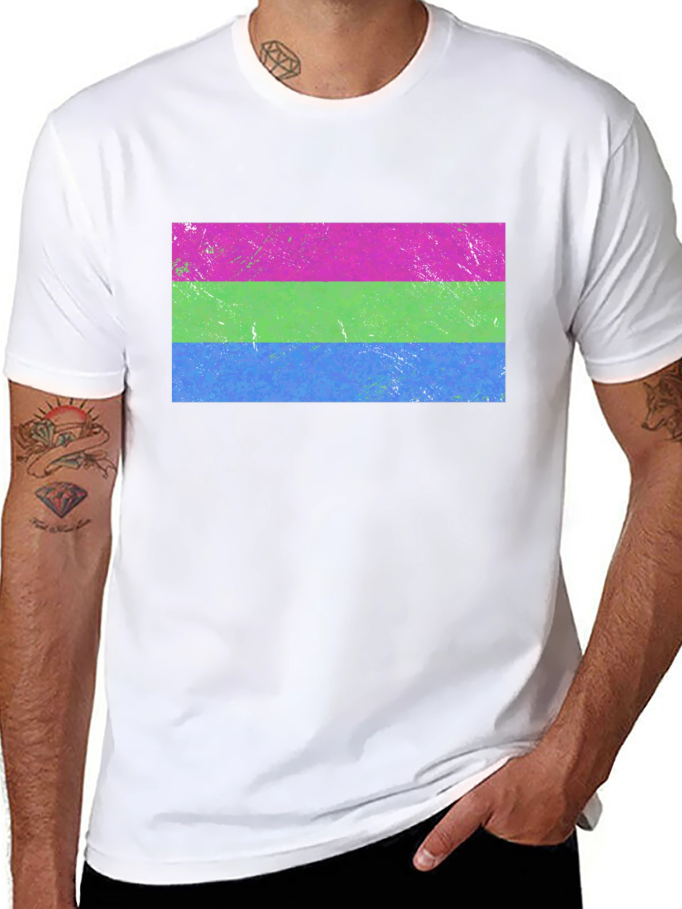 Pansexual Pride Flag Graphic Tee - Unisex