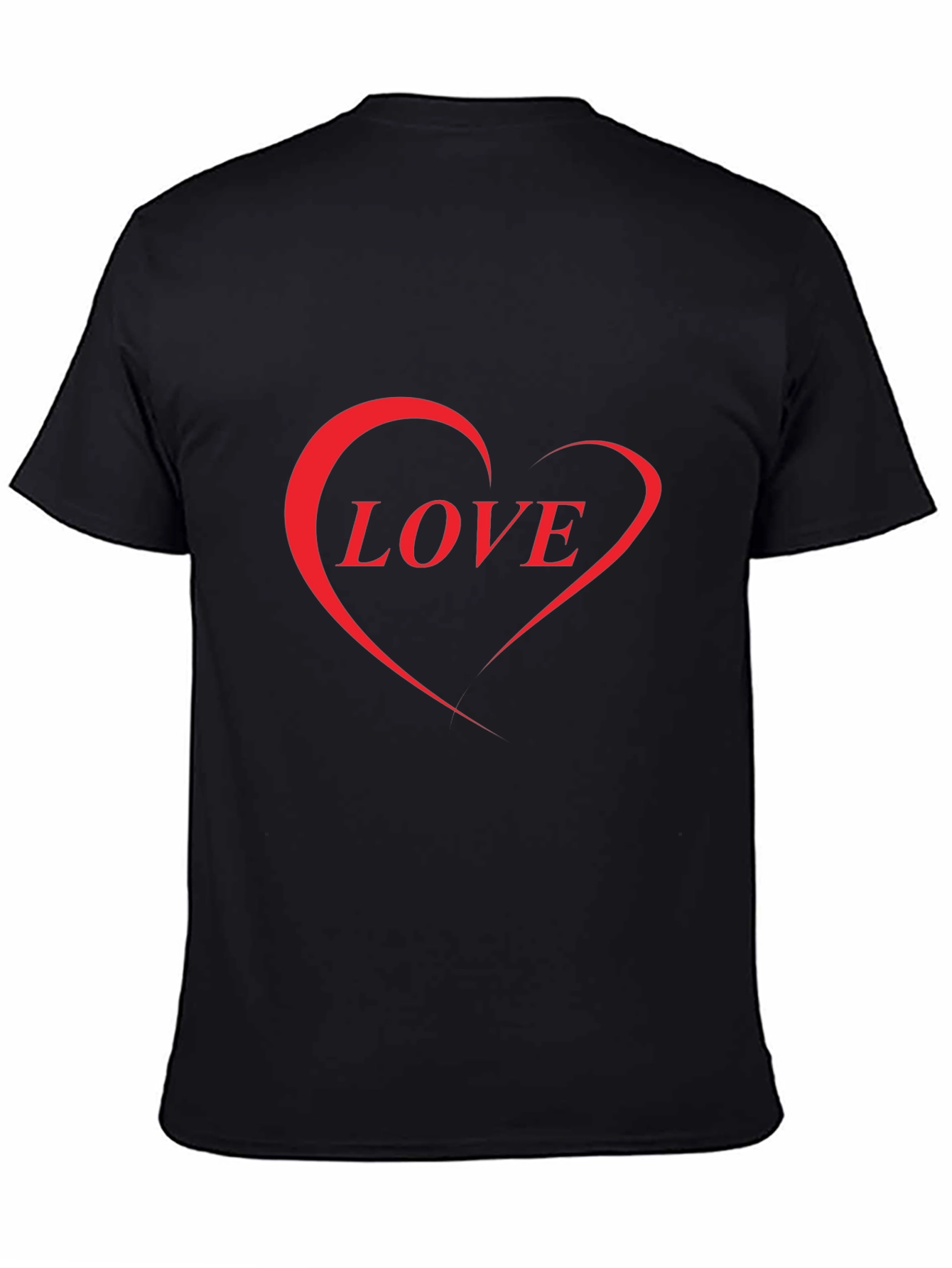 Love Heart Graphic Black T-Shirt - Stylish Casual Wear