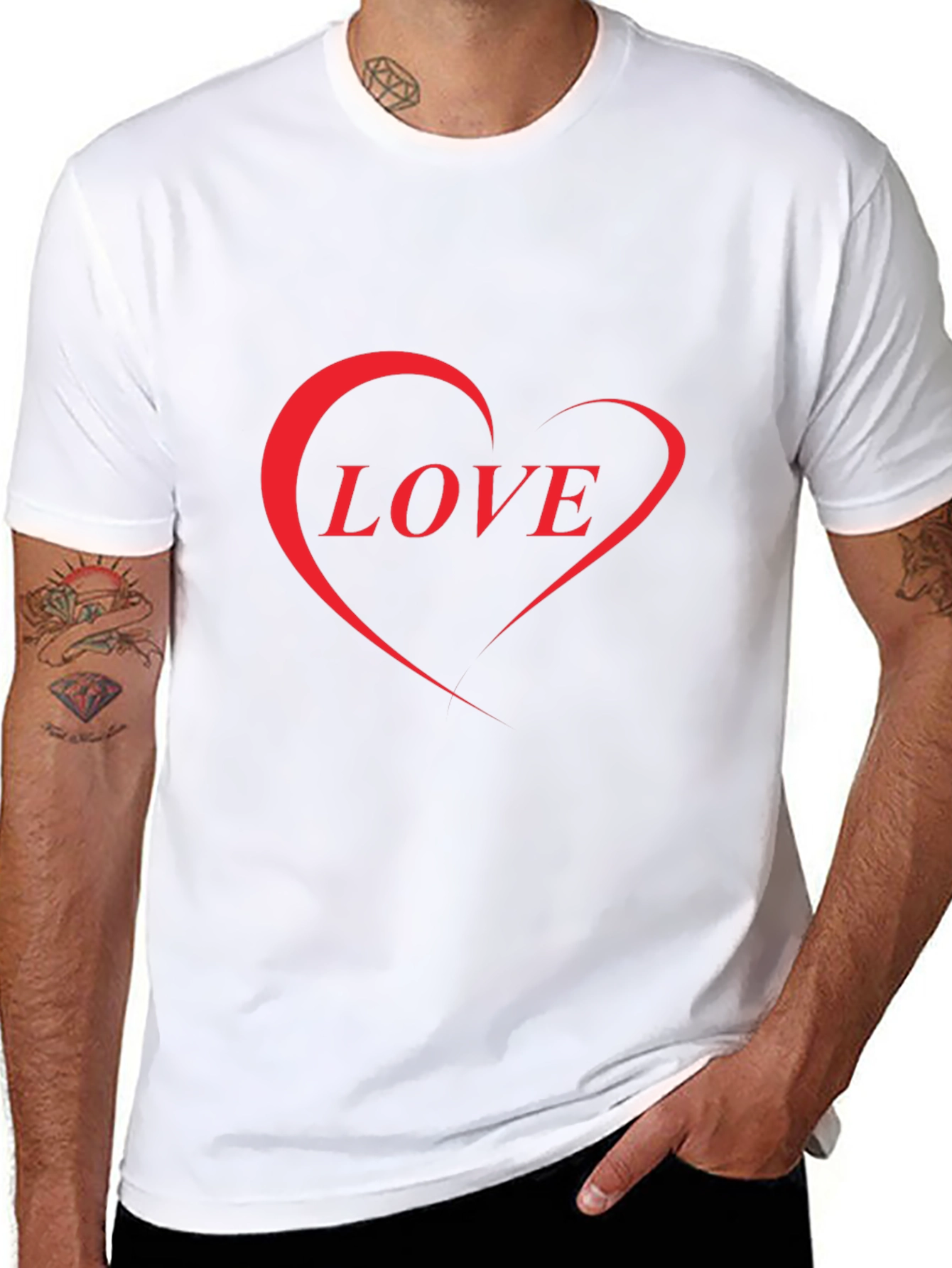 Love Heart Graphic Black T-Shirt - Stylish Casual Wear