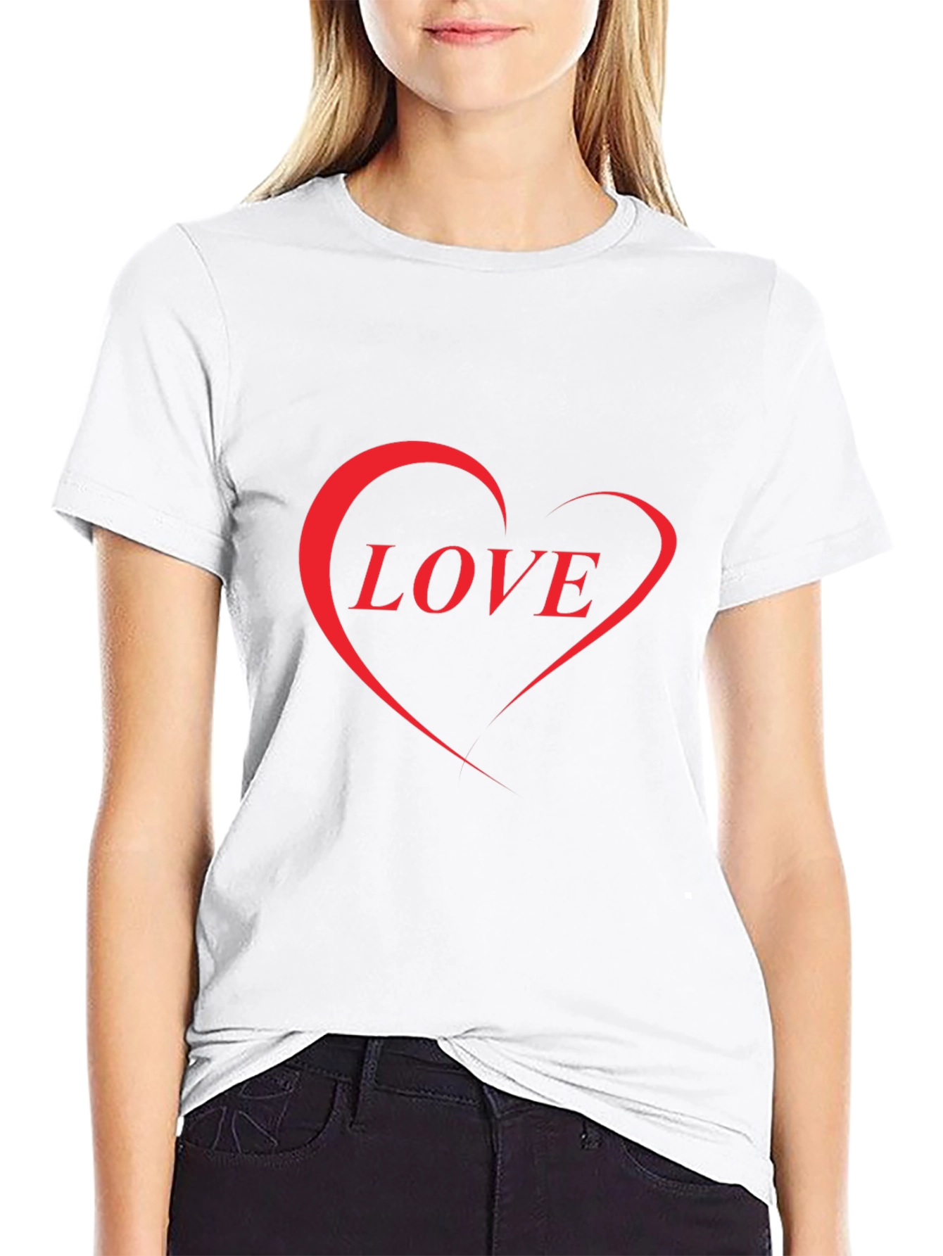 Love Heart Graphic Black T-Shirt - Stylish Casual Wear