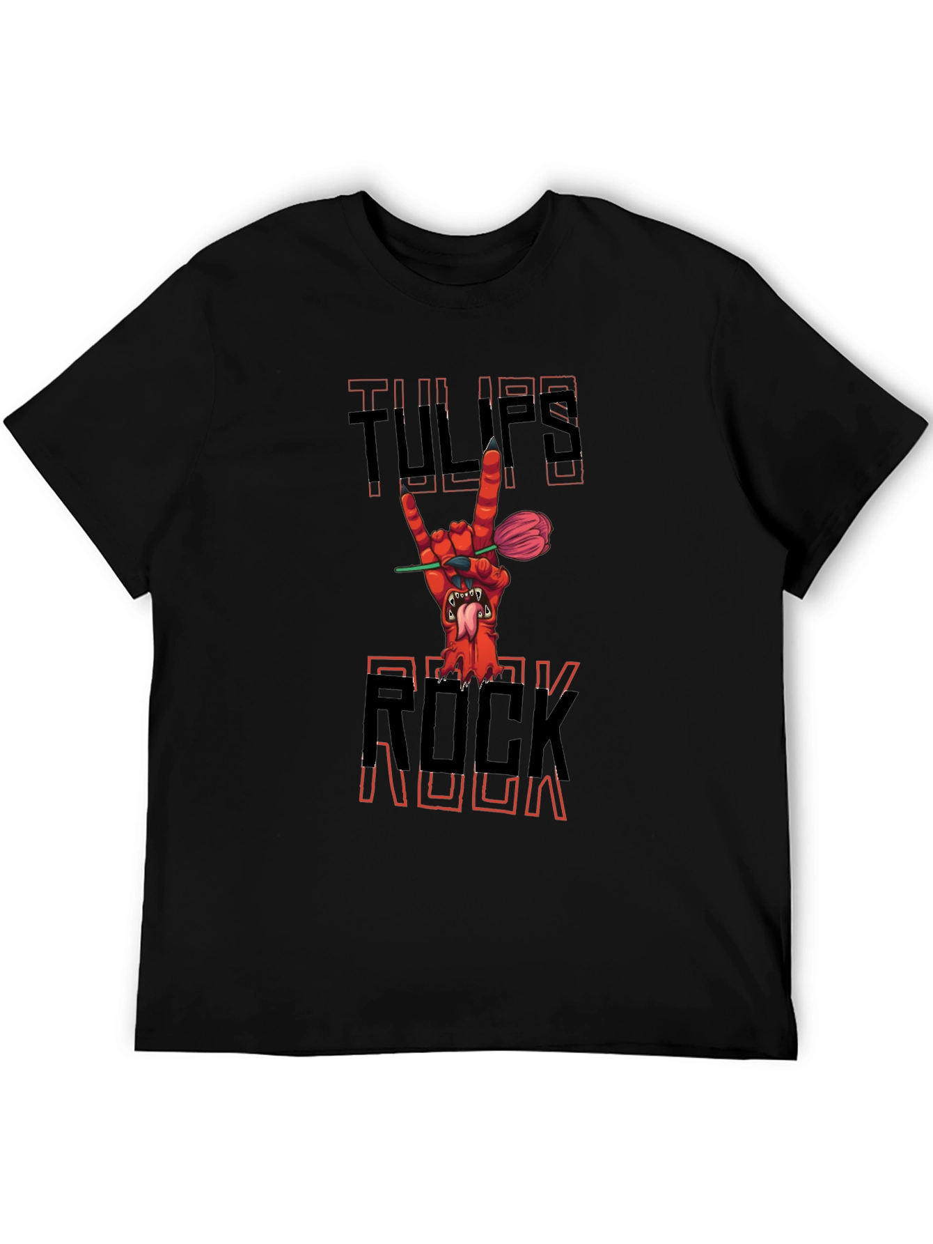 Tulips Rock T-Shirt - Edgy Graphic Tee