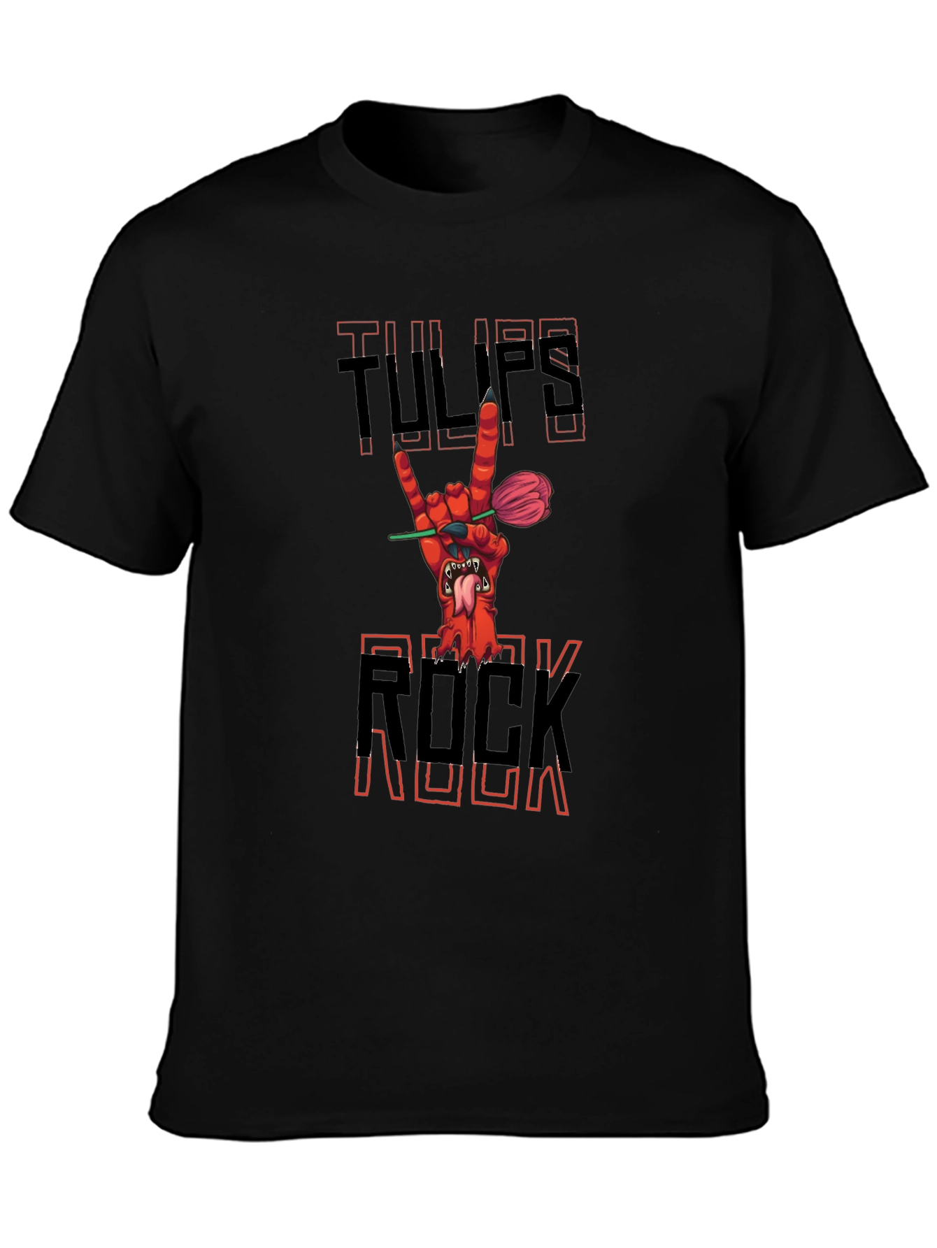 Tulips Rock T-Shirt - Edgy Graphic Tee