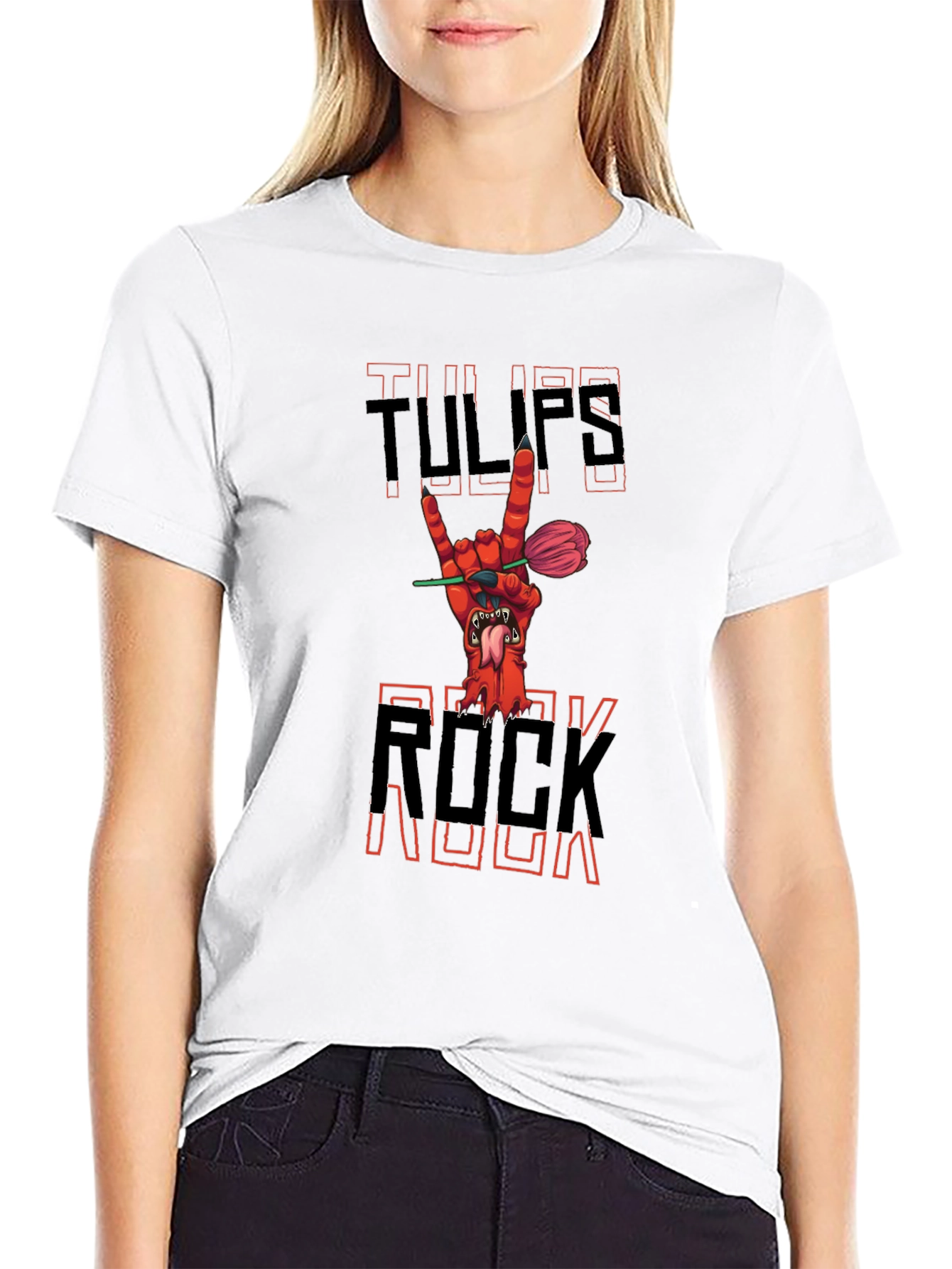 Tulips Rock T-Shirt - Edgy Graphic Tee