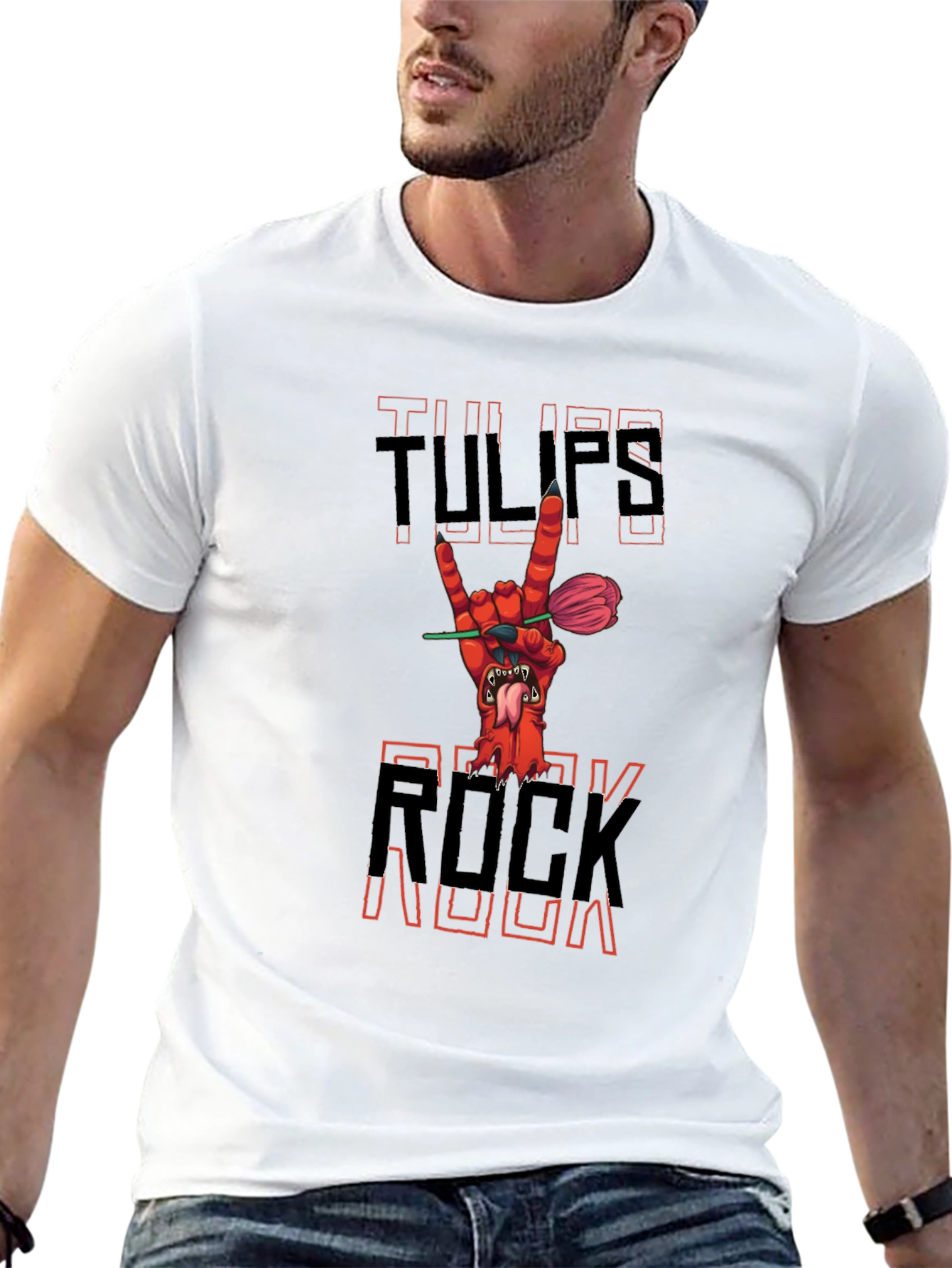 Tulips Rock T-Shirt - Edgy Graphic Tee
