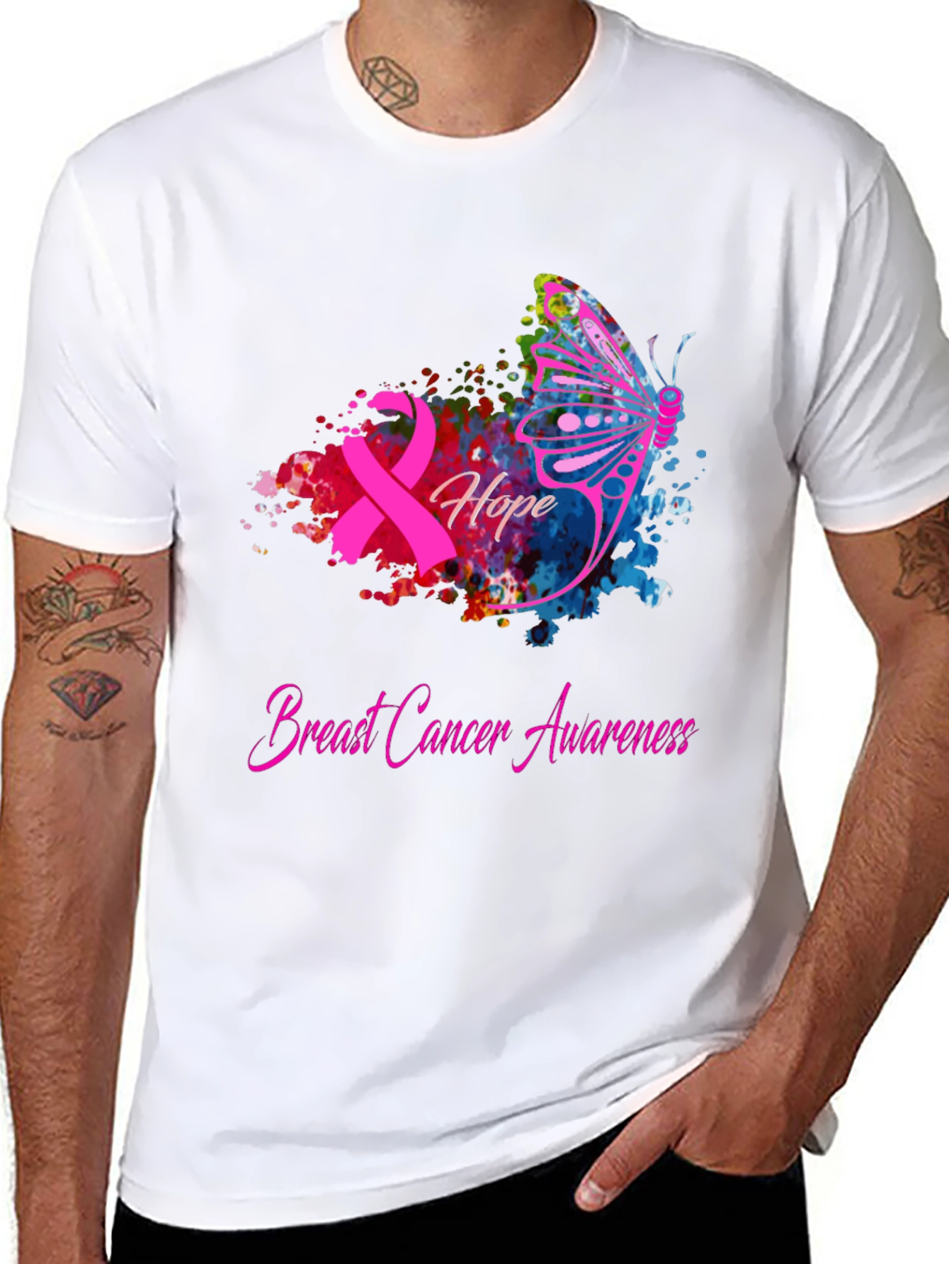 Breast Cancer Awareness Hope Butterfly T-Shirt