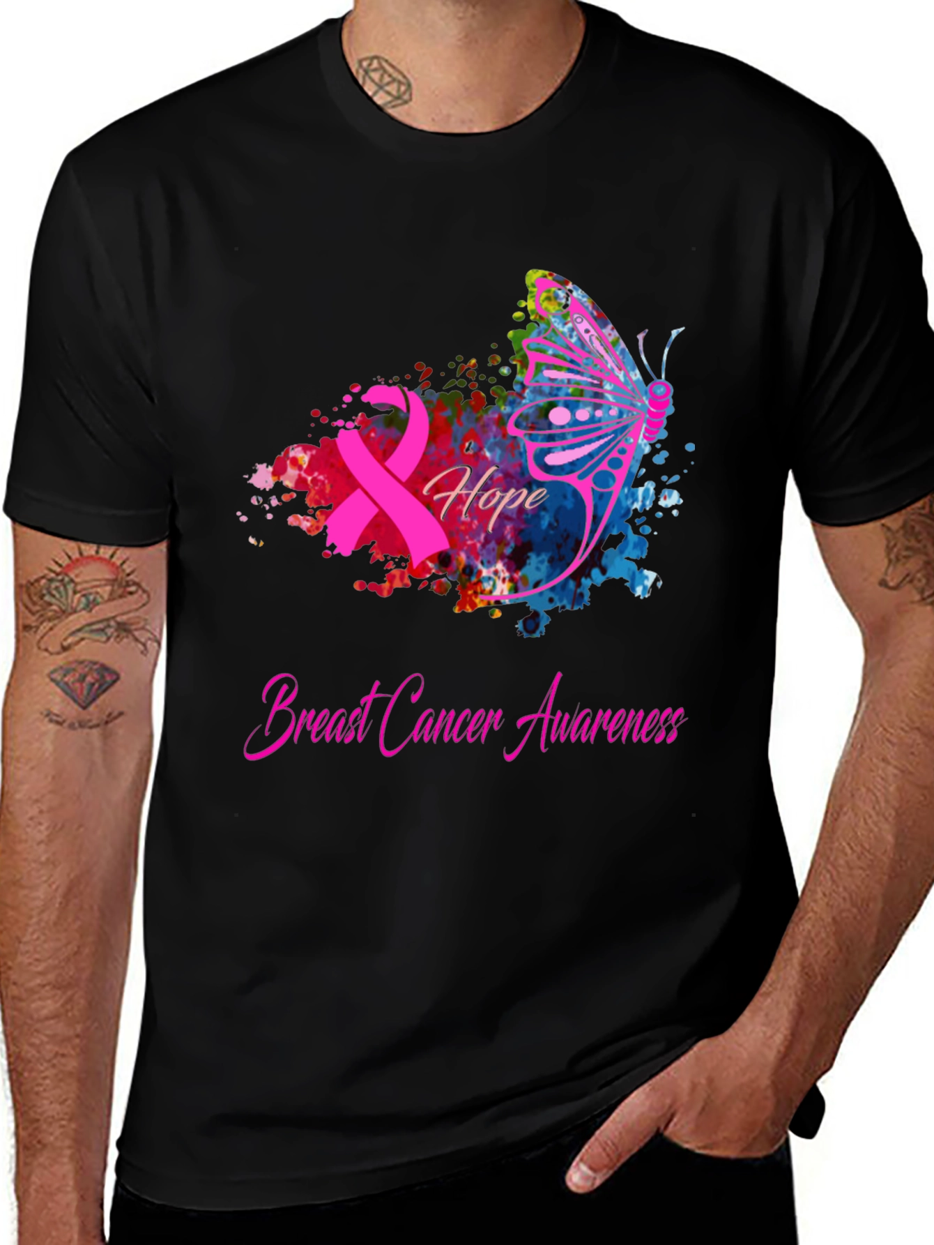 Breast Cancer Awareness Hope Butterfly T-Shirt