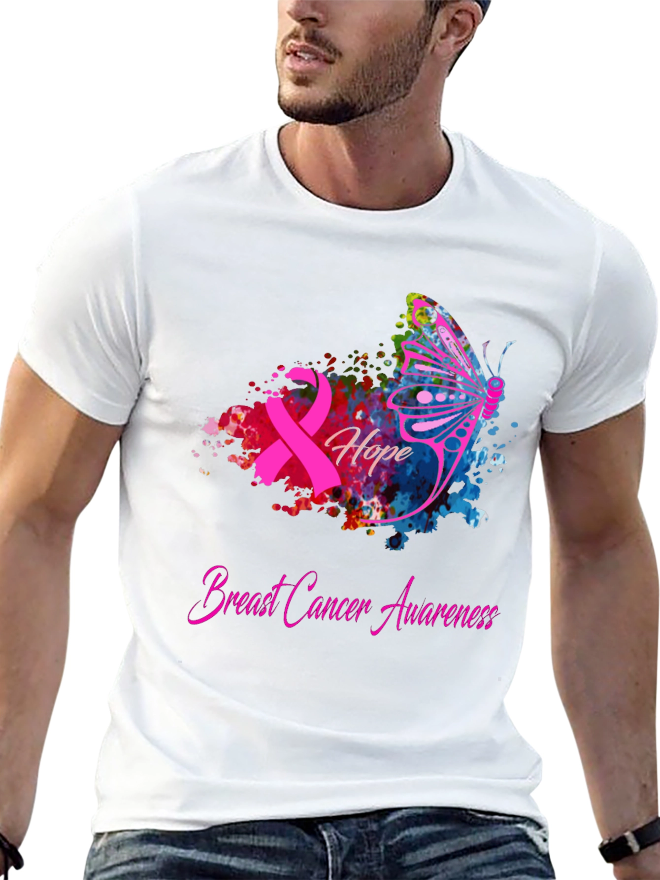 Breast Cancer Awareness Hope Butterfly T-Shirt