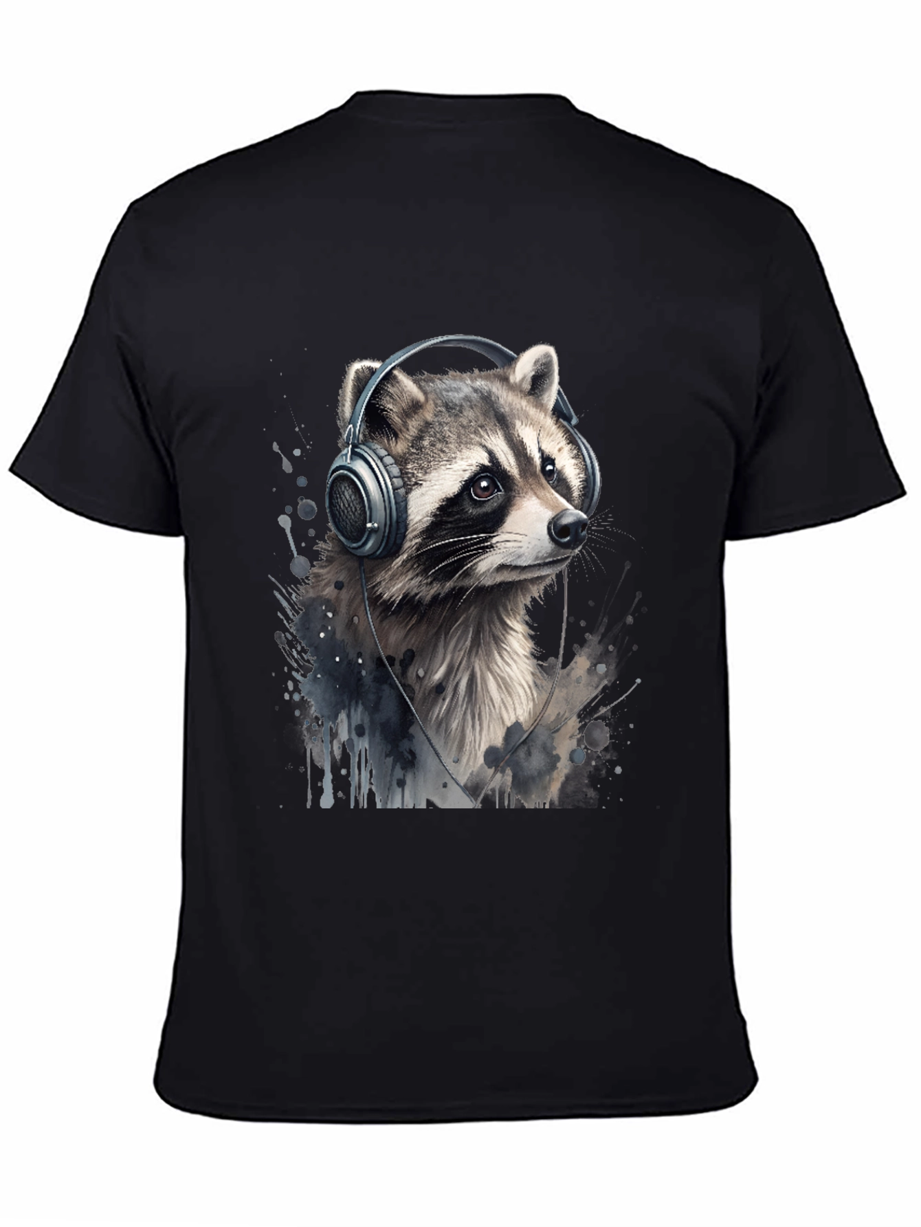Raccoon Headphones Graphic Tee