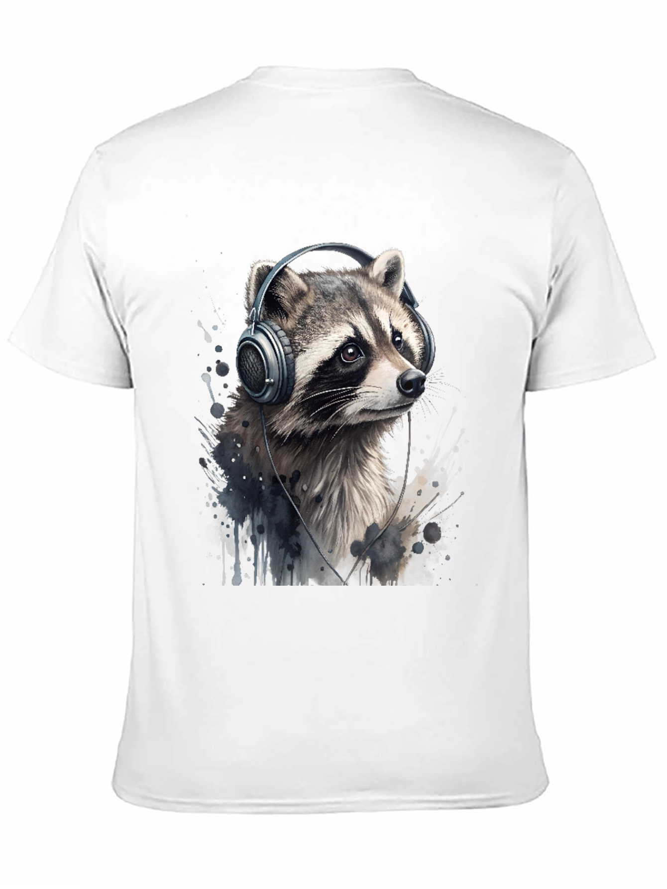Raccoon Headphones Graphic Tee