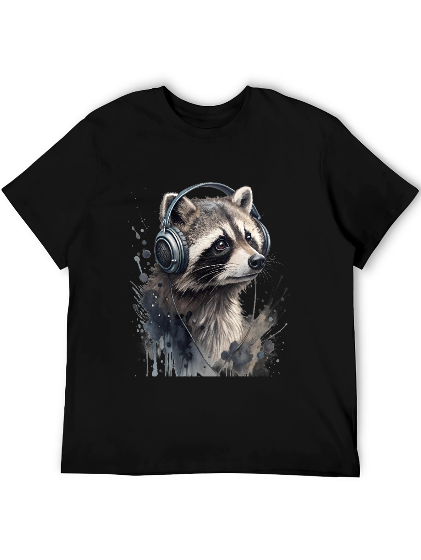 Raccoon Headphones Graphic Tee