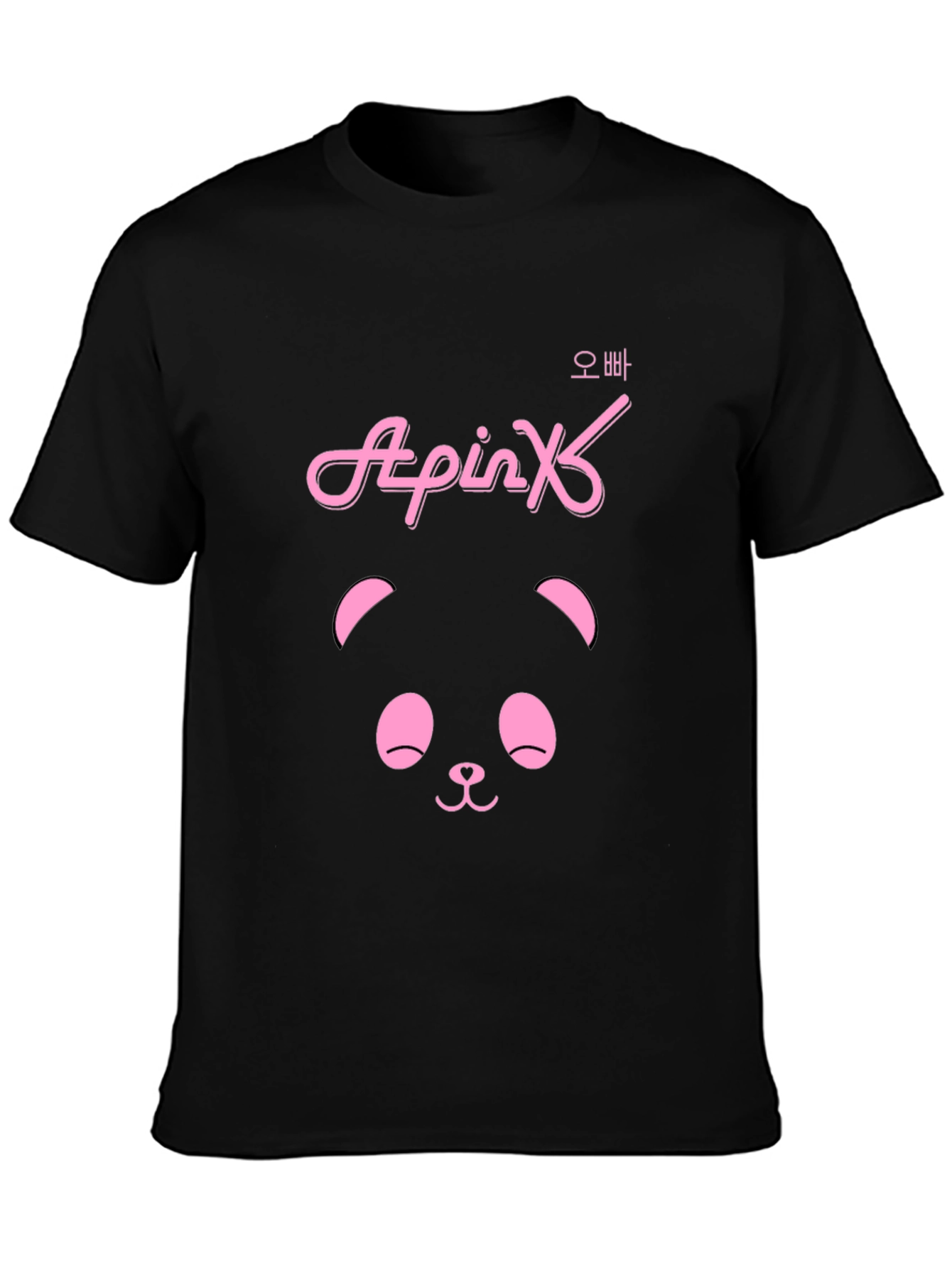 Apink Panda Black T-Shirt