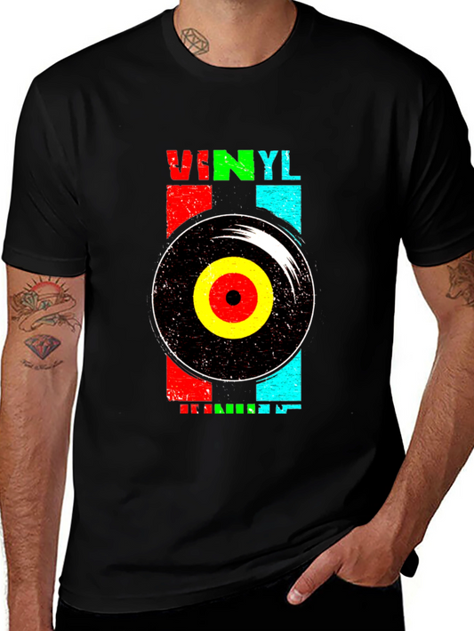 Retro Vinyl Record Graphic T-Shirt