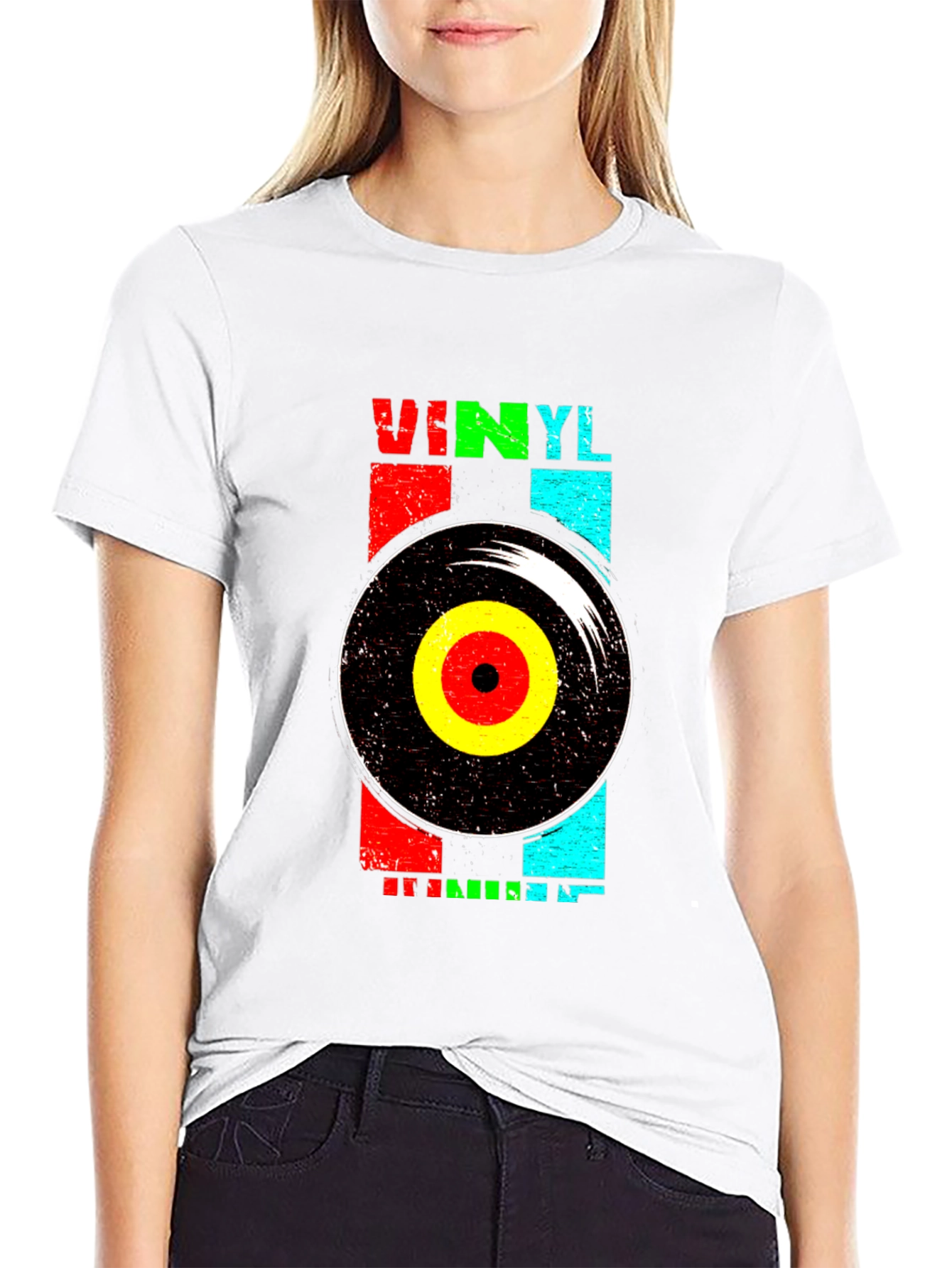 Retro Vinyl Record Graphic T-Shirt