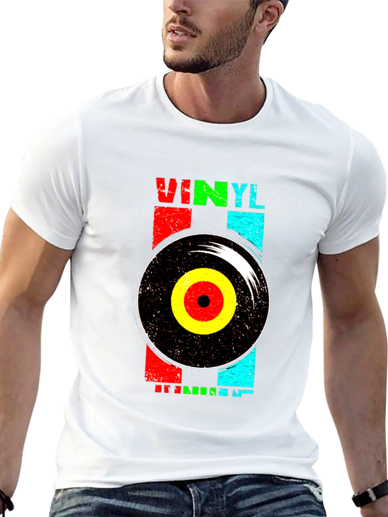 Retro Vinyl Record Graphic T-Shirt
