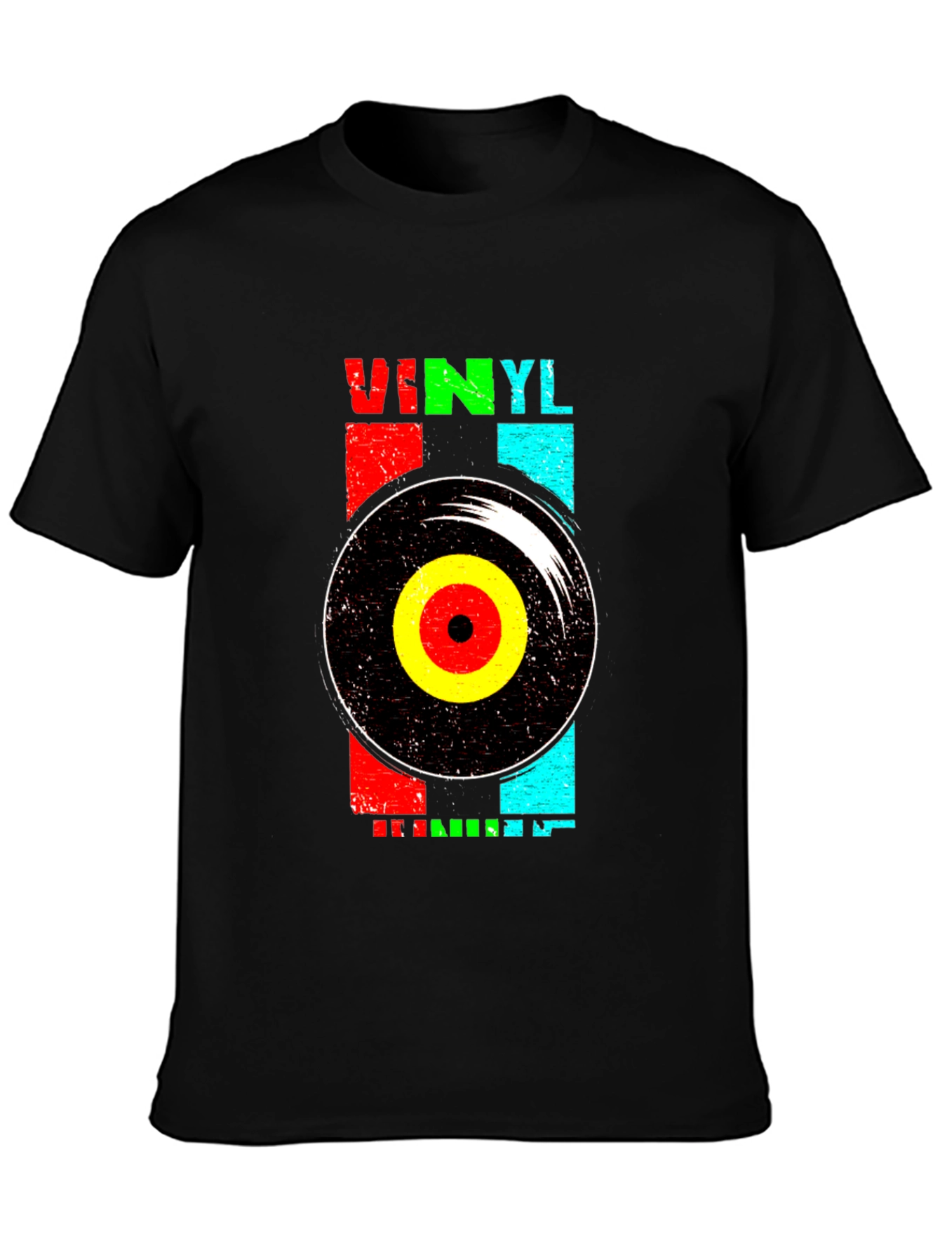 Retro Vinyl Record Graphic T-Shirt