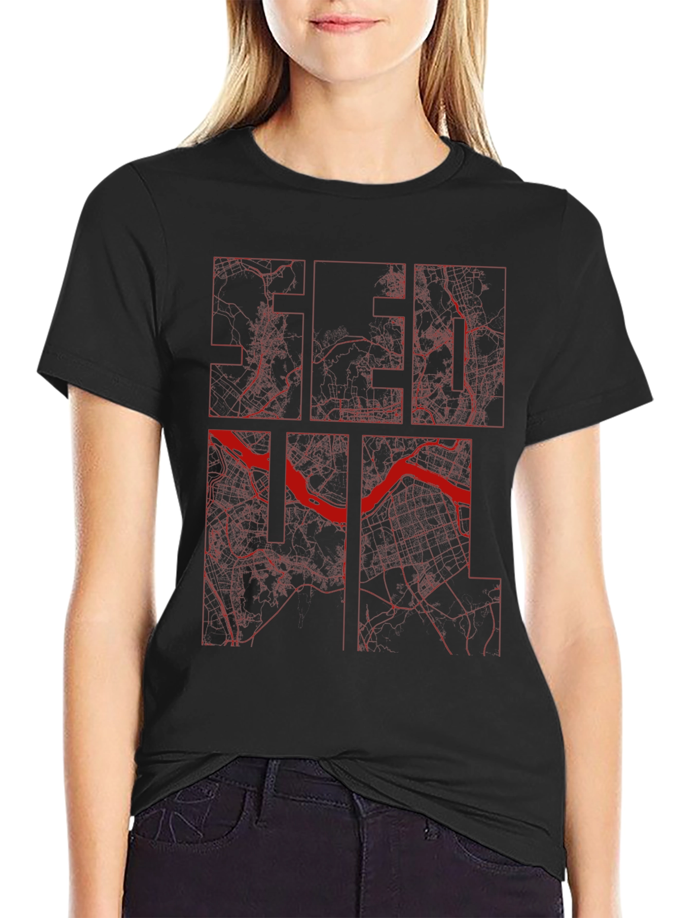 Seoul Map T-Shirt - Unique City Design