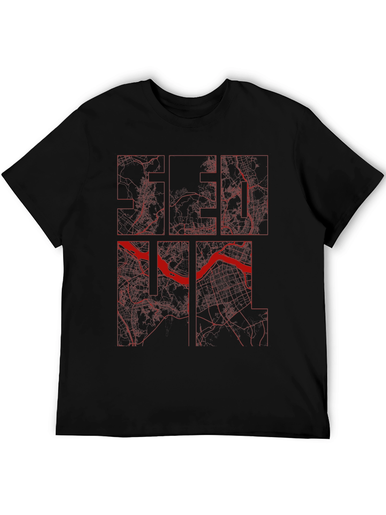 Seoul Map T-Shirt - Unique City Design