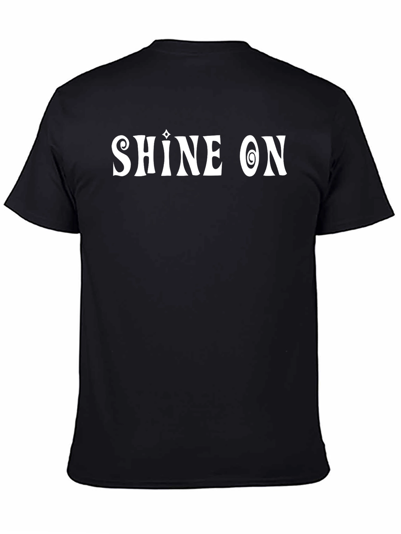 Shine On Graphic T-Shirt - Black Cotton Blend Tee