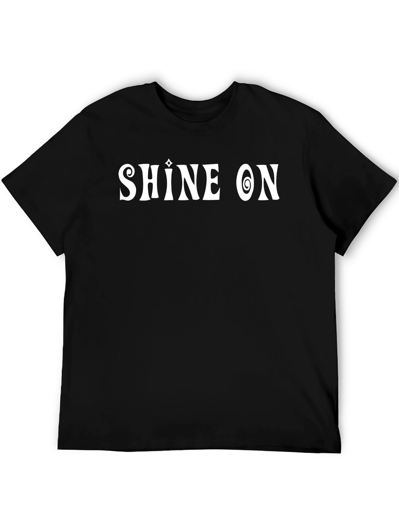 Shine On Graphic T-Shirt - Black Cotton Blend Tee