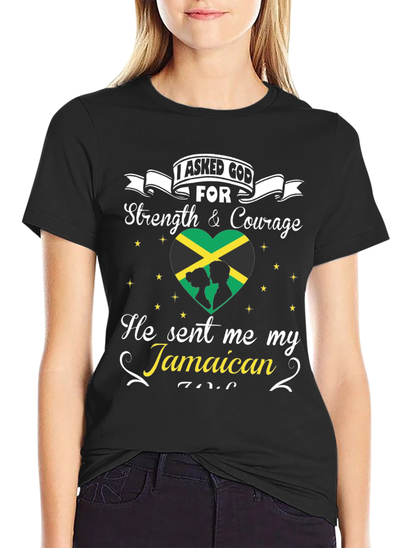Jamaican Love T-Shirt - God Sent Me My Jamaican