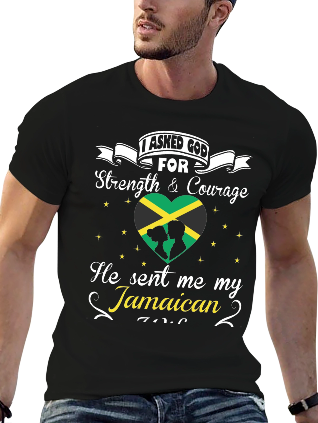 Jamaican Love T-Shirt - God Sent Me My Jamaican