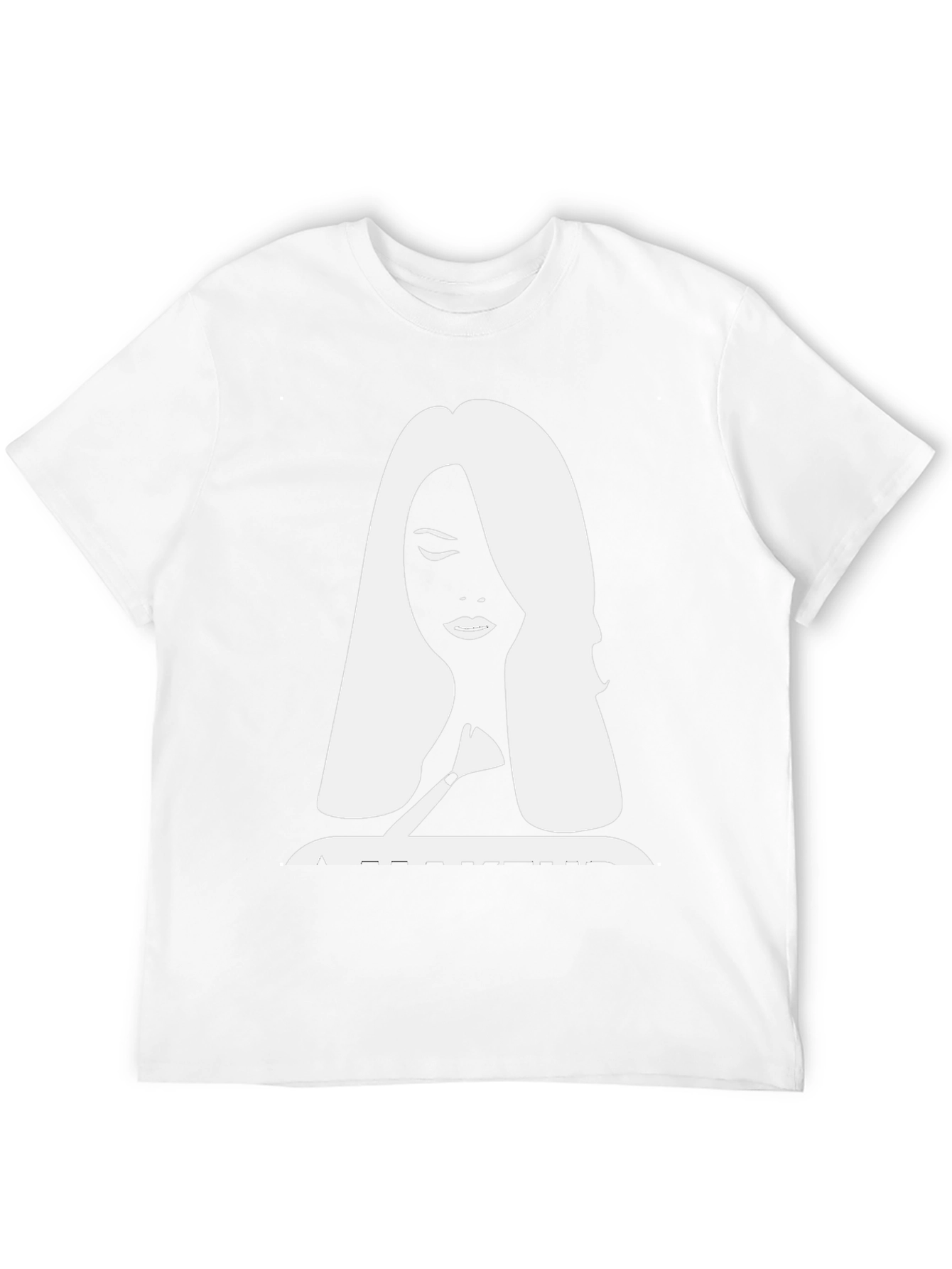 Stylish Black T-Shirt with White Silhouette Graphic