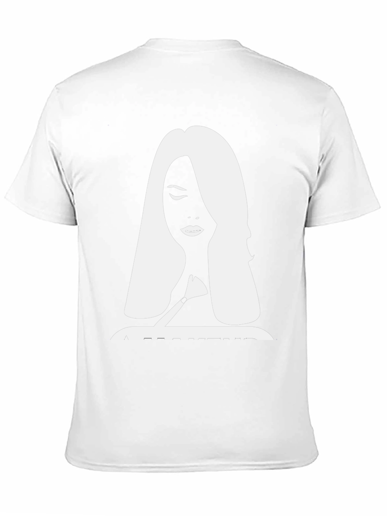 Stylish Black T-Shirt with White Silhouette Graphic
