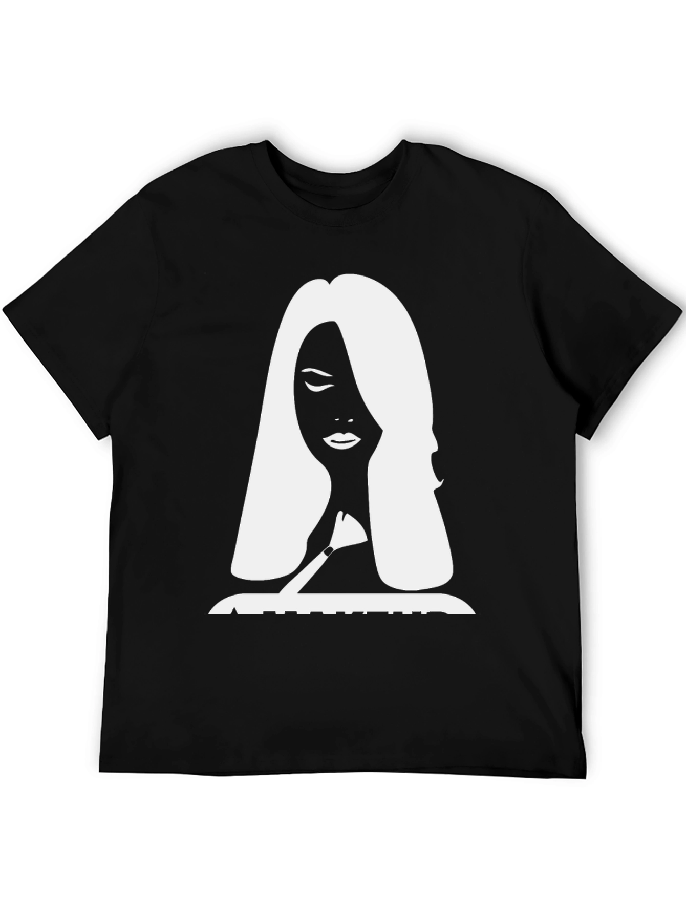Stylish Black T-Shirt with White Silhouette Graphic