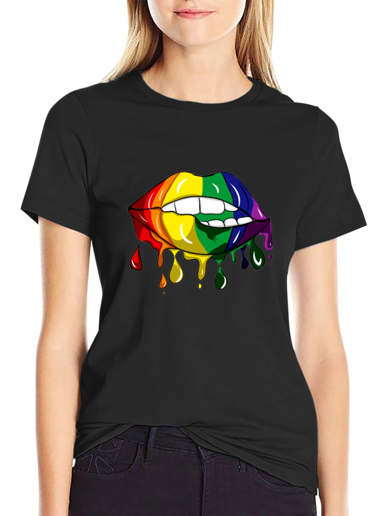 Rainbow Lips Graphic Tee - Pride Edition