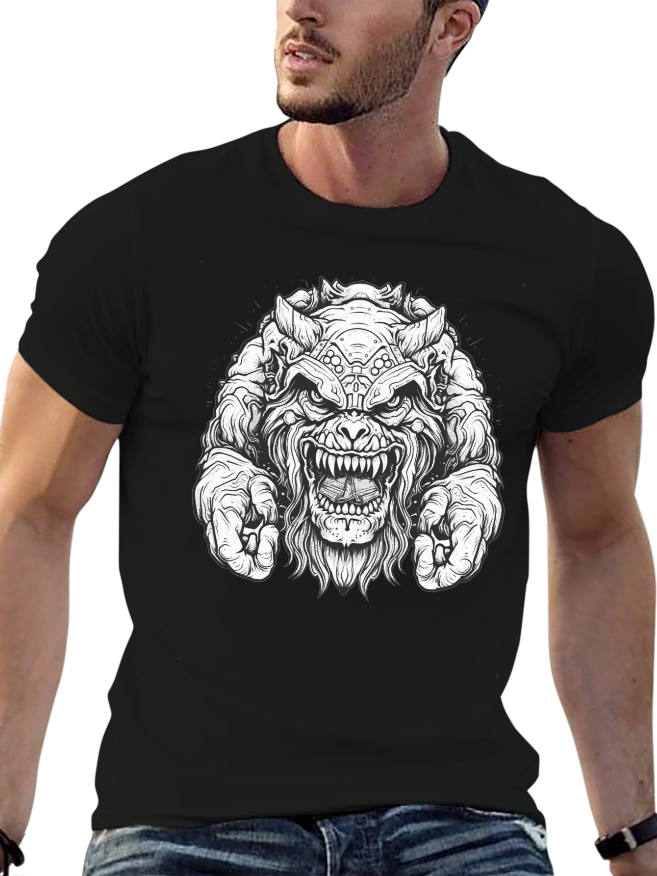 Monster Graphic Black T-Shirt