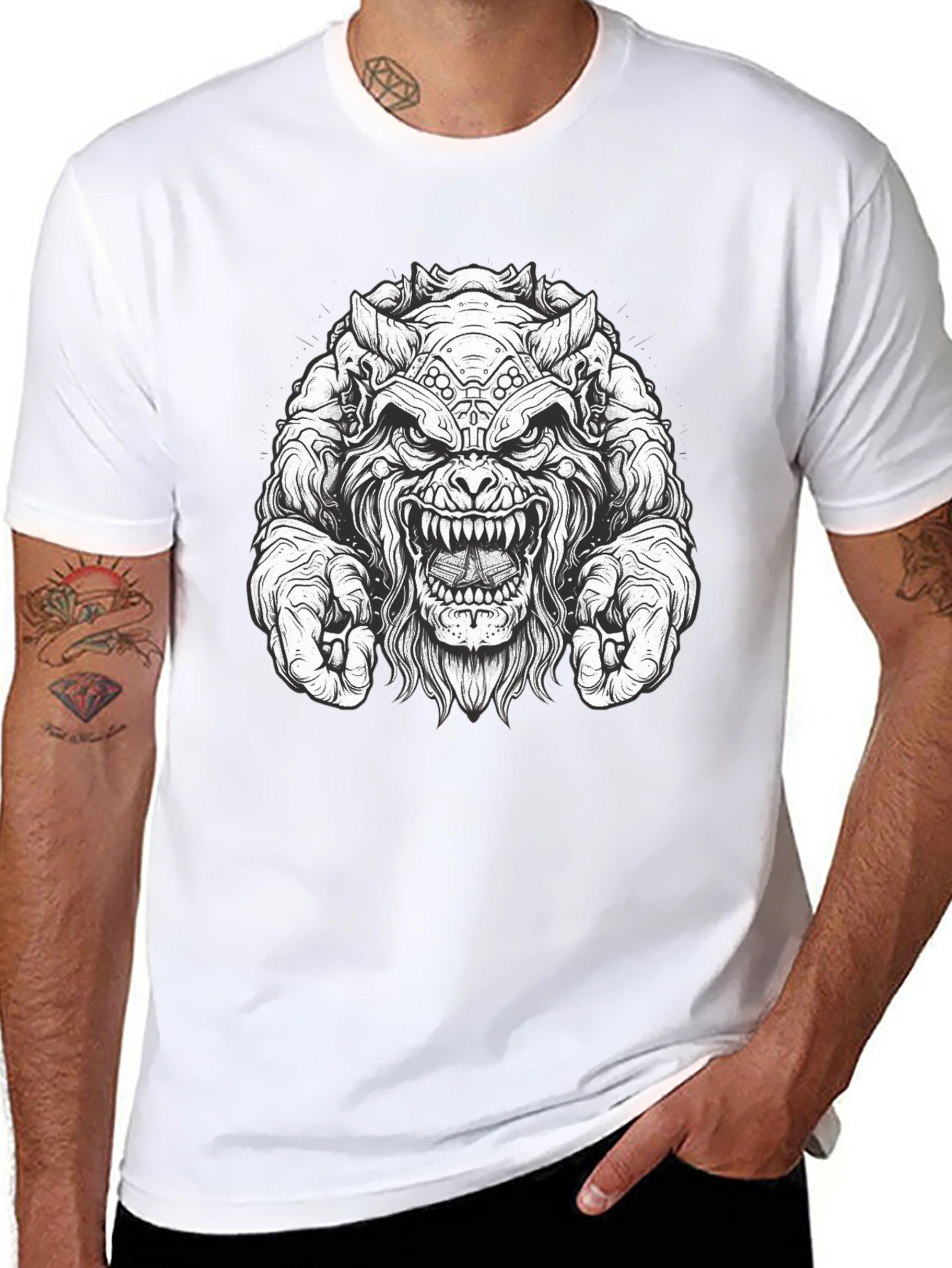 Monster Graphic Black T-Shirt