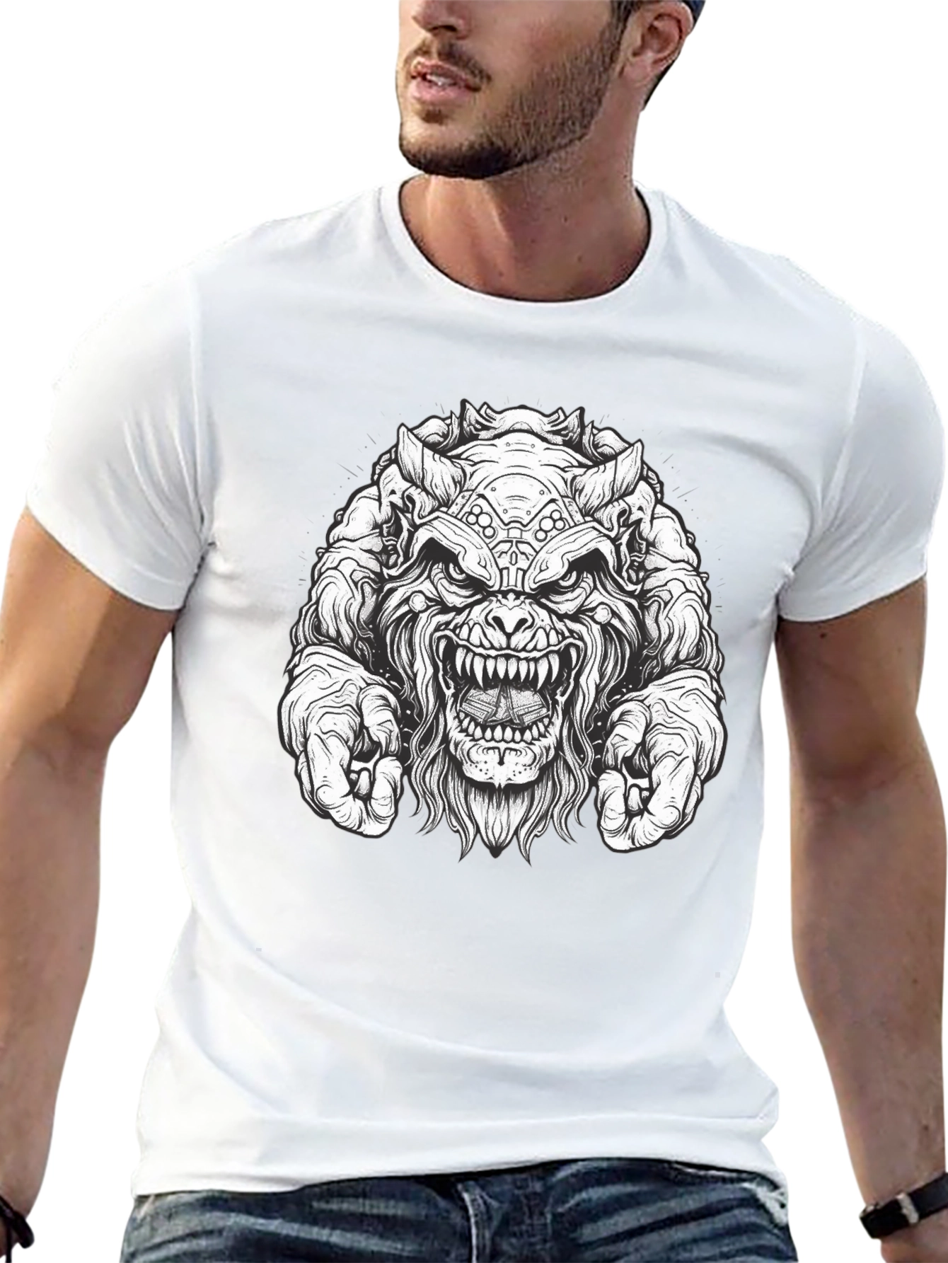 Monster Graphic Black T-Shirt